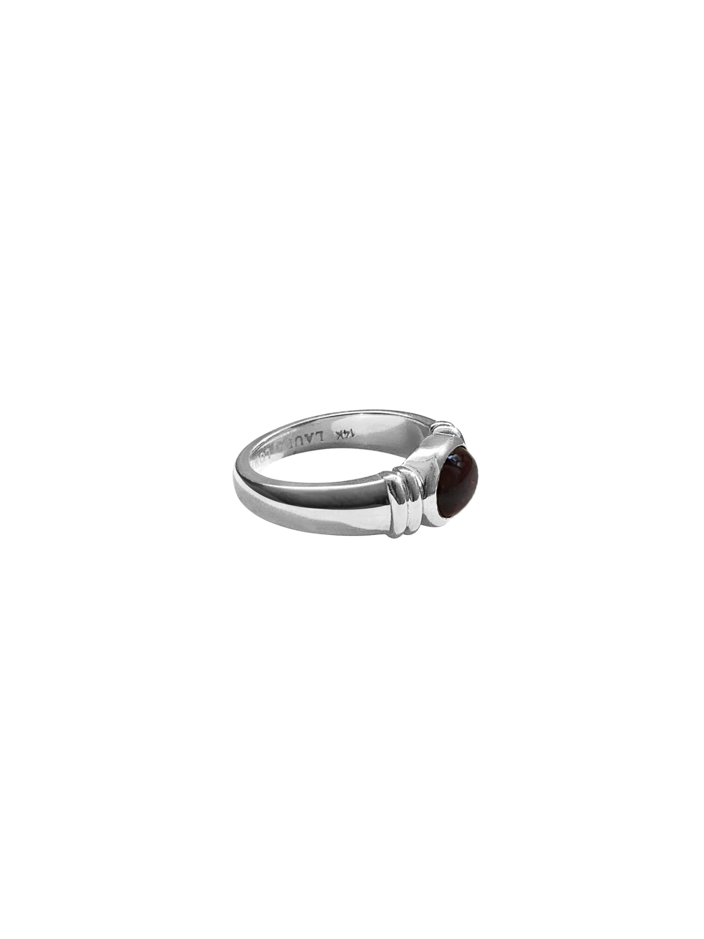 Laura Lombardi 14kt White Gold Alessandra Ring with Garnet