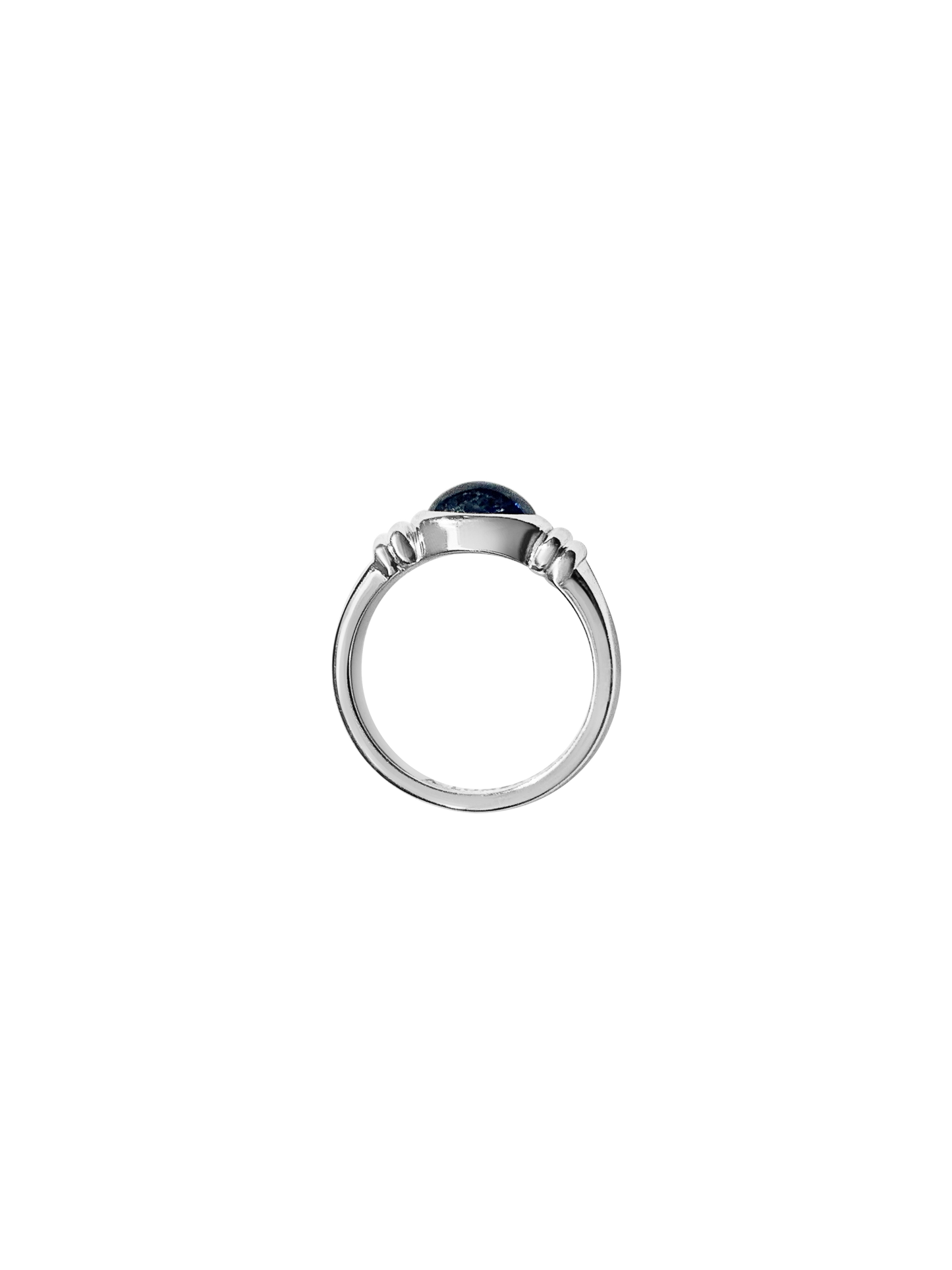 Laura Lombardi 14kt White Gold Alessandra Ring with Blue Sapphire