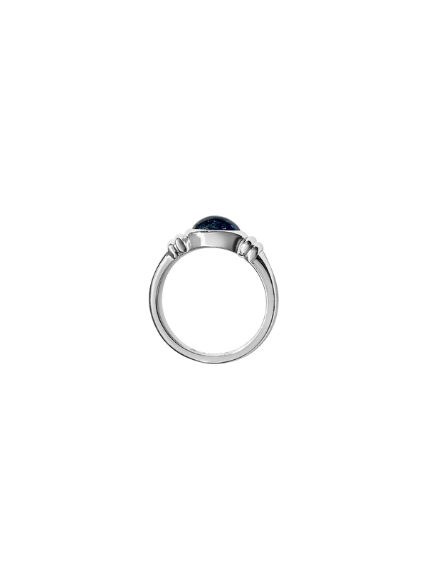 Laura Lombardi 14kt White Gold Alessandra Ring with Blue Sapphire