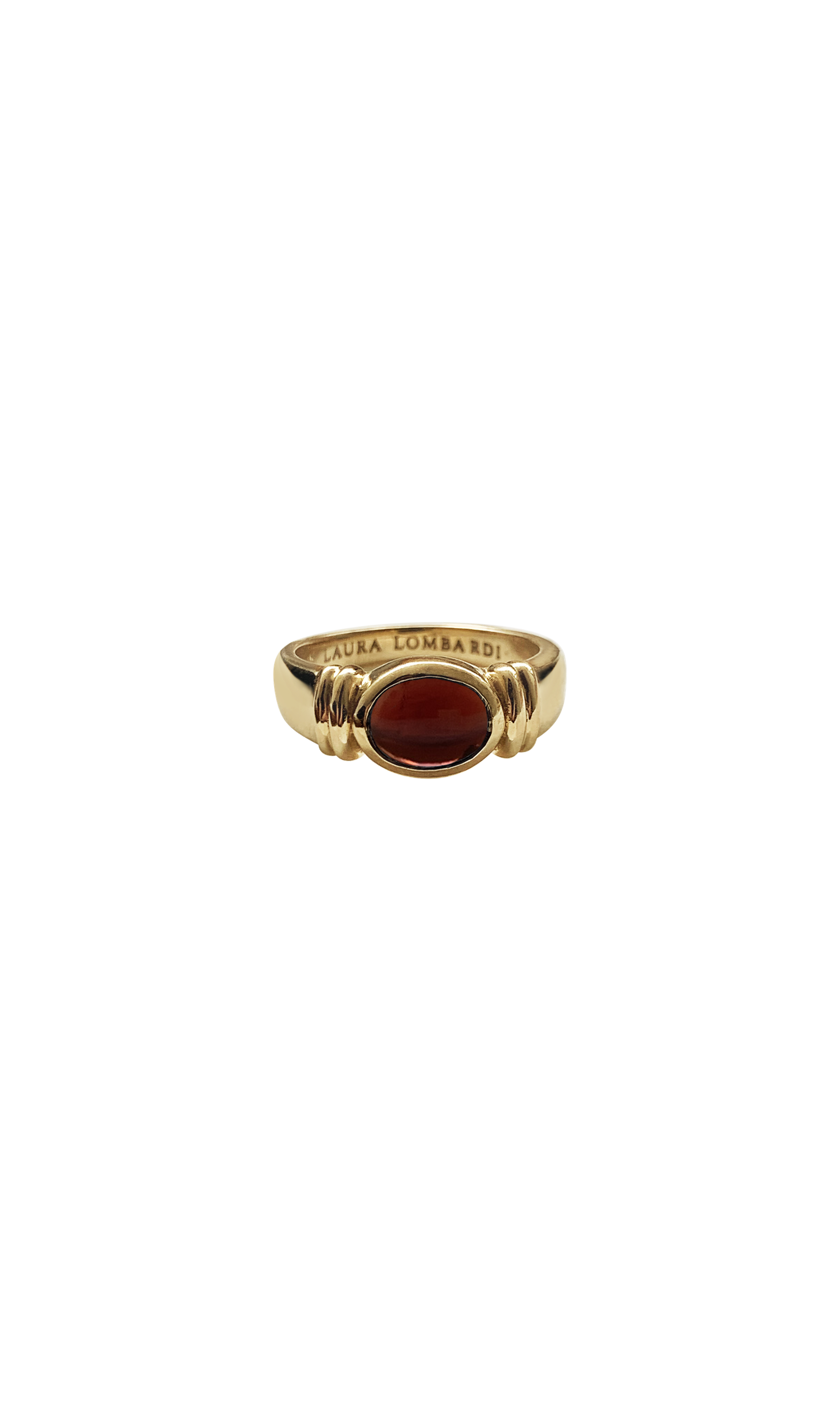 Laura Lombardi 14kt yellow gold Alessandra Ring with Garnet.