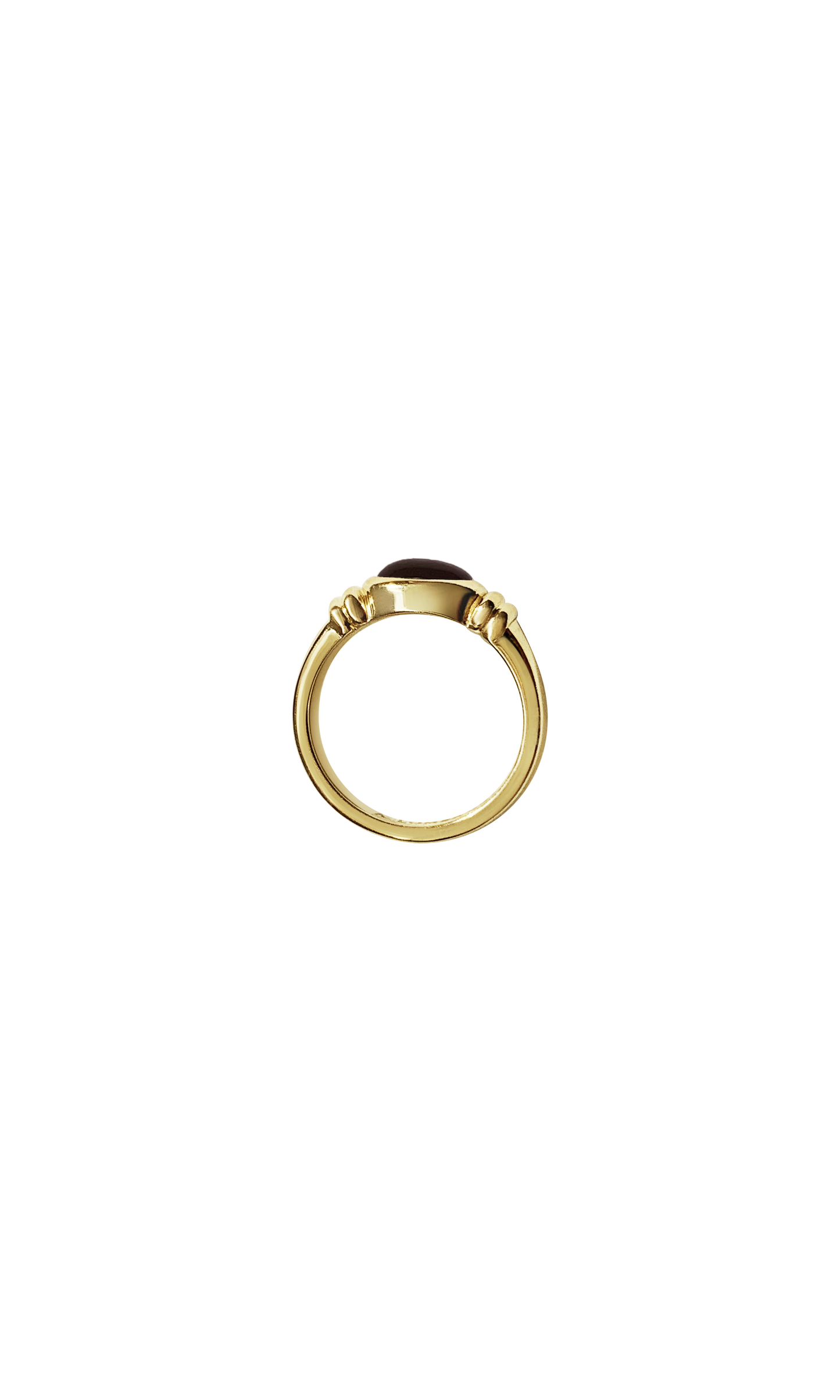 Laura Lombardi 14kt yellow gold Alessandra Ring with Garnet.