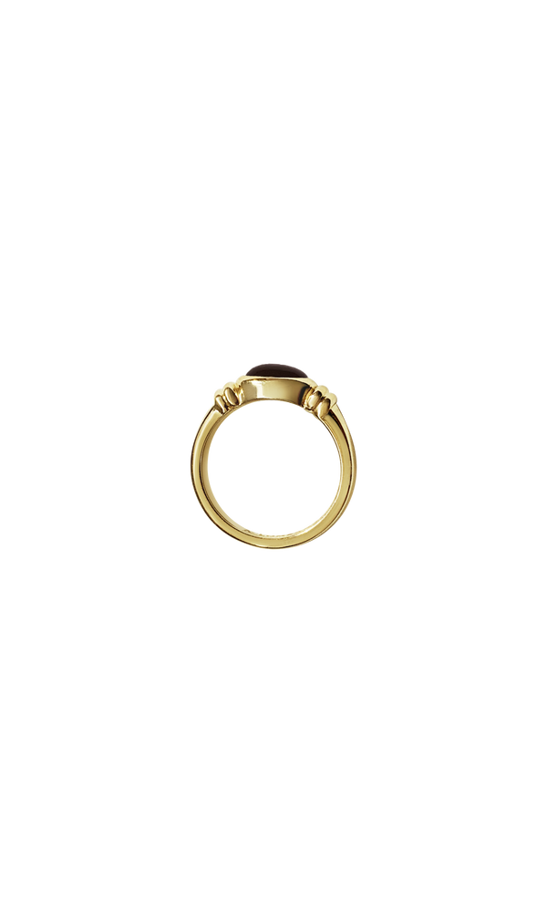 Laura Lombardi 14kt yellow gold Alessandra Ring with Garnet.