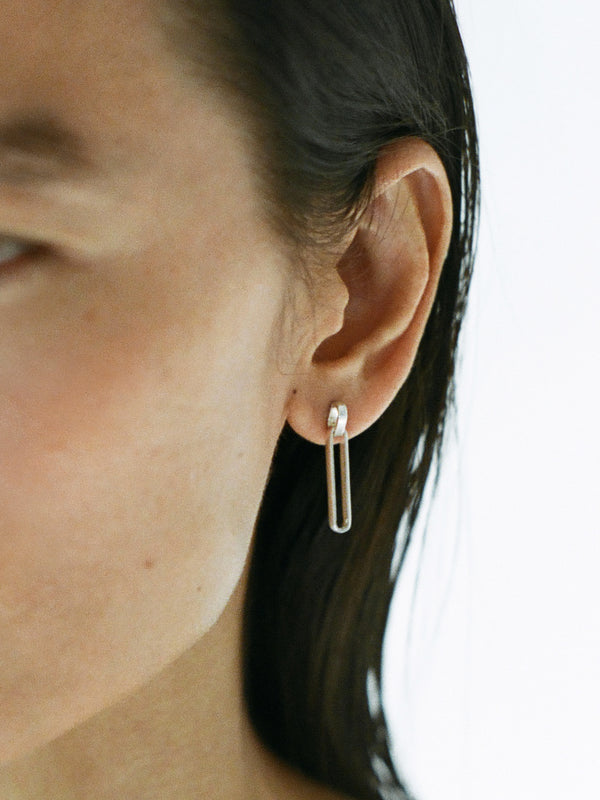 Model wearing Laura Lombardi Chiusa Earrings