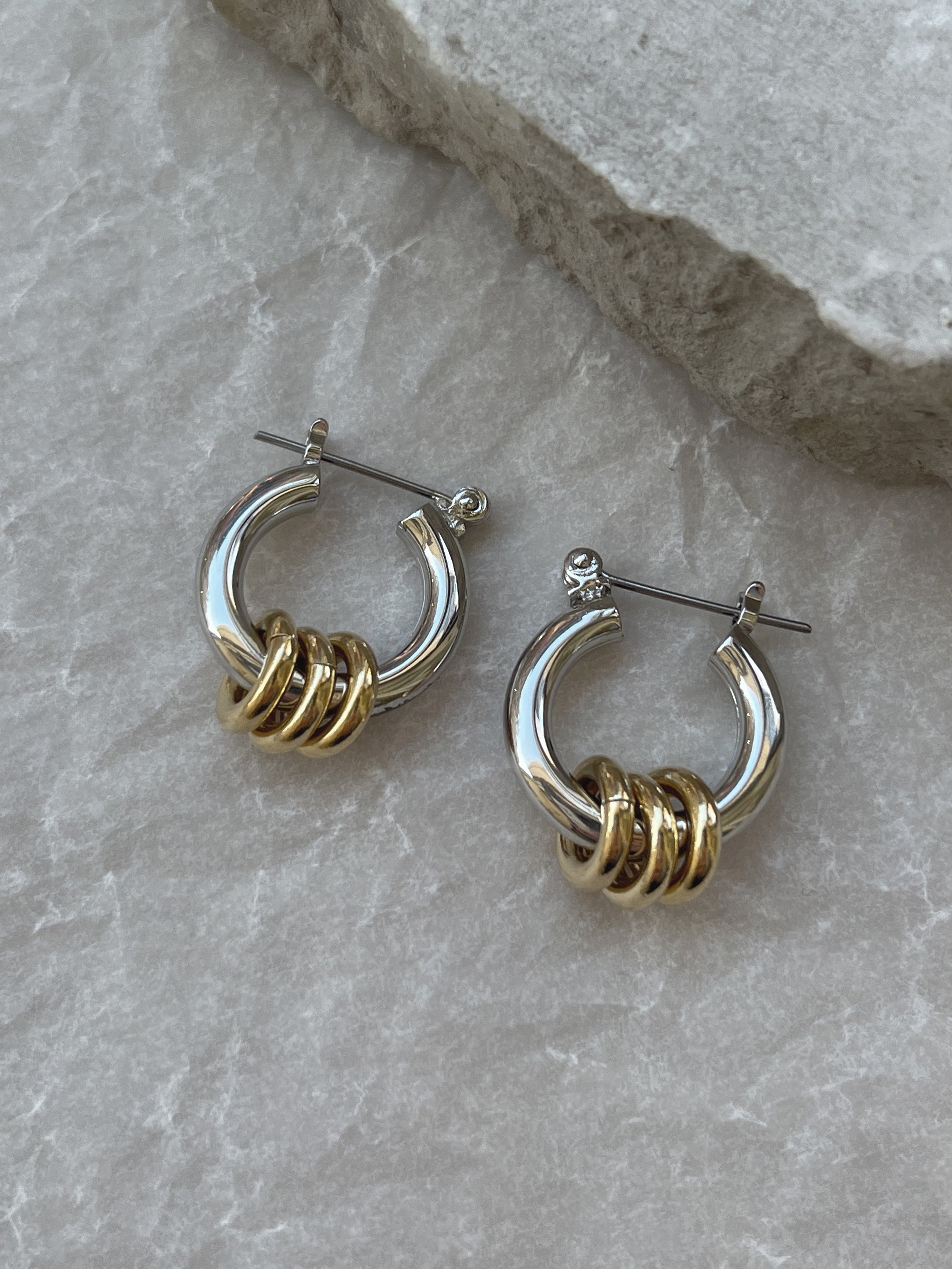 Laura Lombardi Two Tone Fillia Earrings