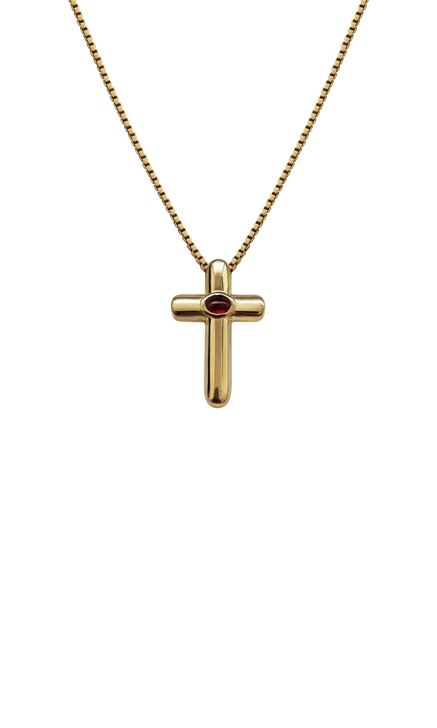 Laura Lombardi 14kt Yellow Gold Gabriella Necklace with Red Garnet