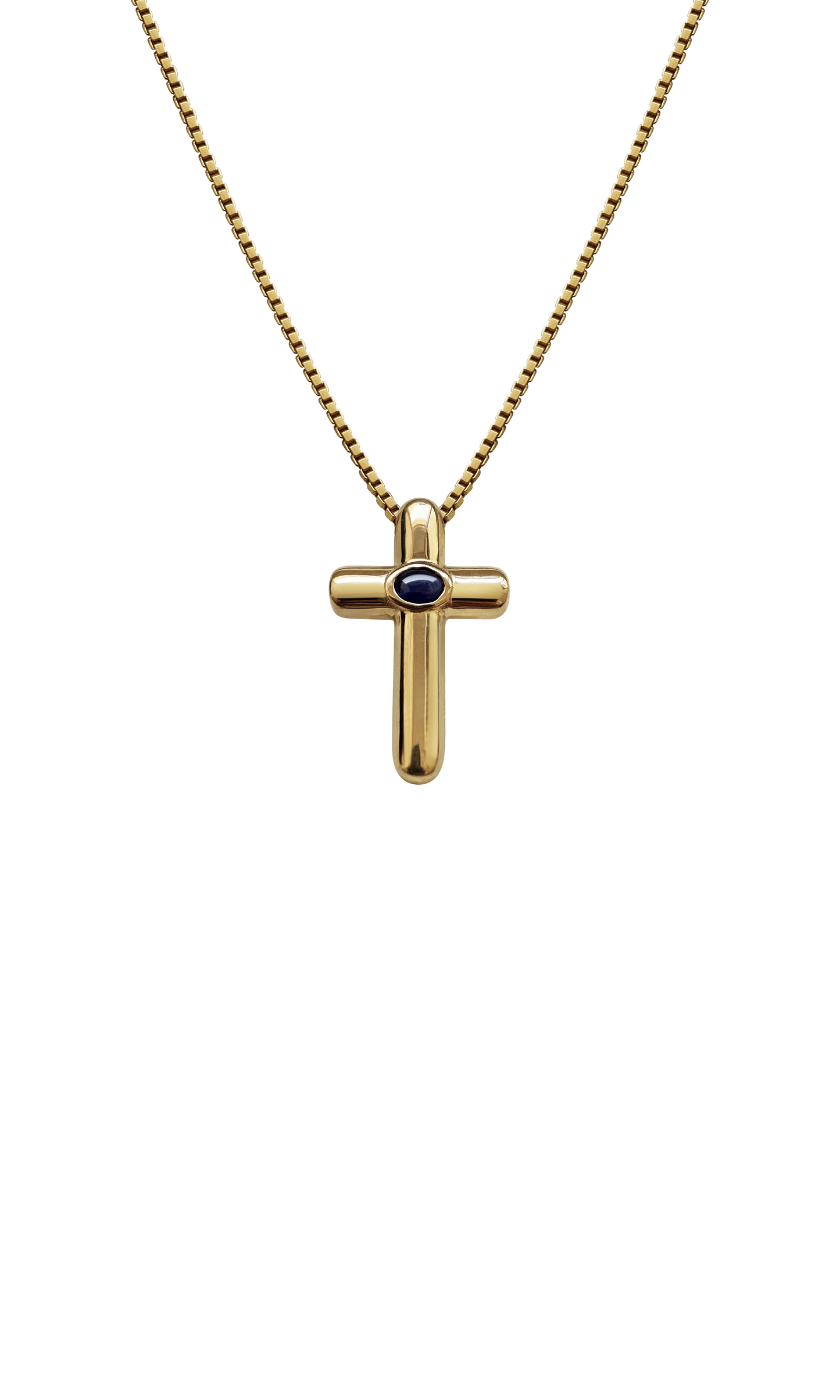 Laura Lombardi 14kt Yellow Gold Gabriella Necklace with Blue Sapphire