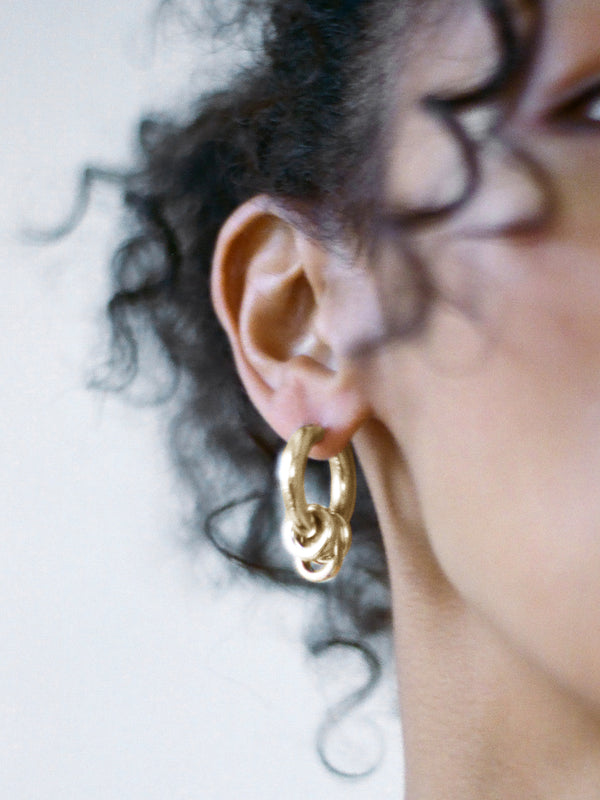 Model wearing Laura Lombardi Genna Earrings