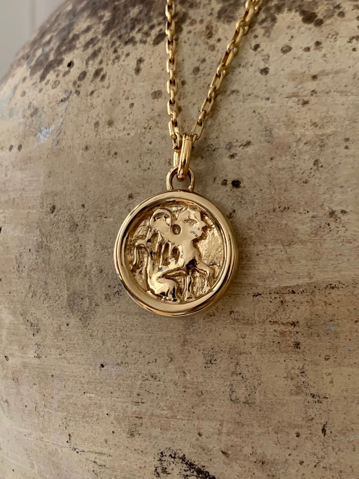 AMS x Laura Lombardi gold Guide Pendant