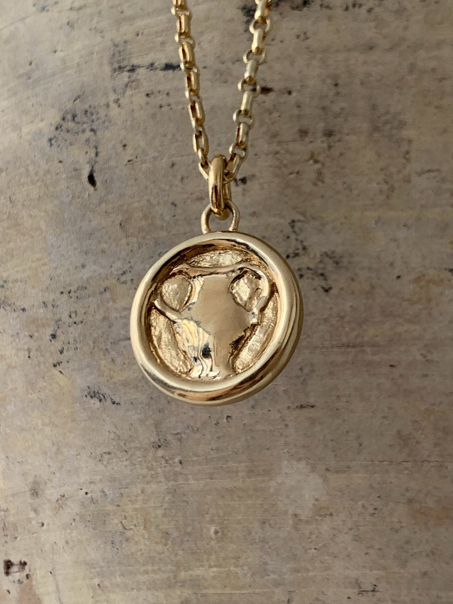 AMS x Laura Lombardi gold Heaven Sip Pendant