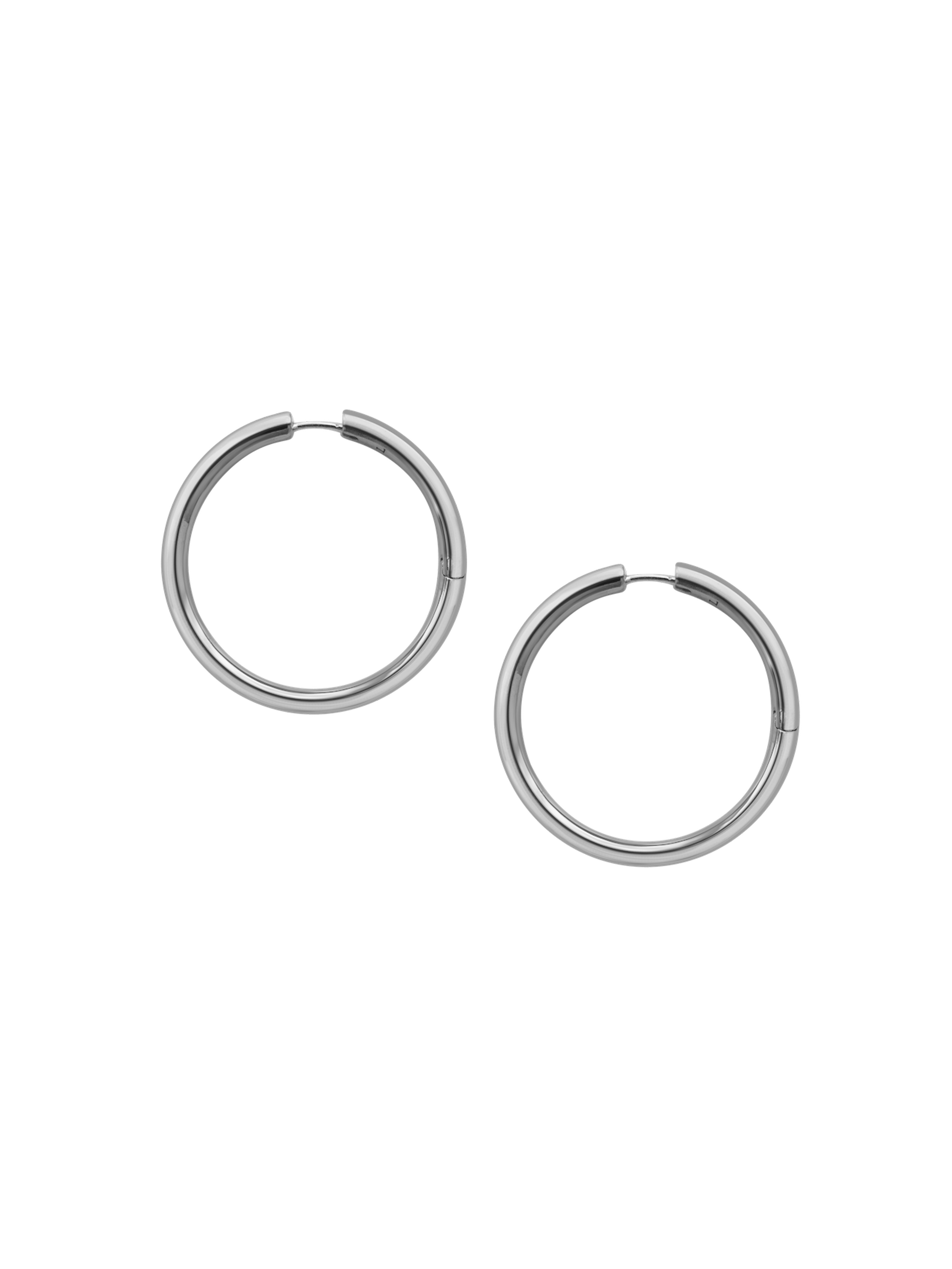 Silver Large Seamless Hoops