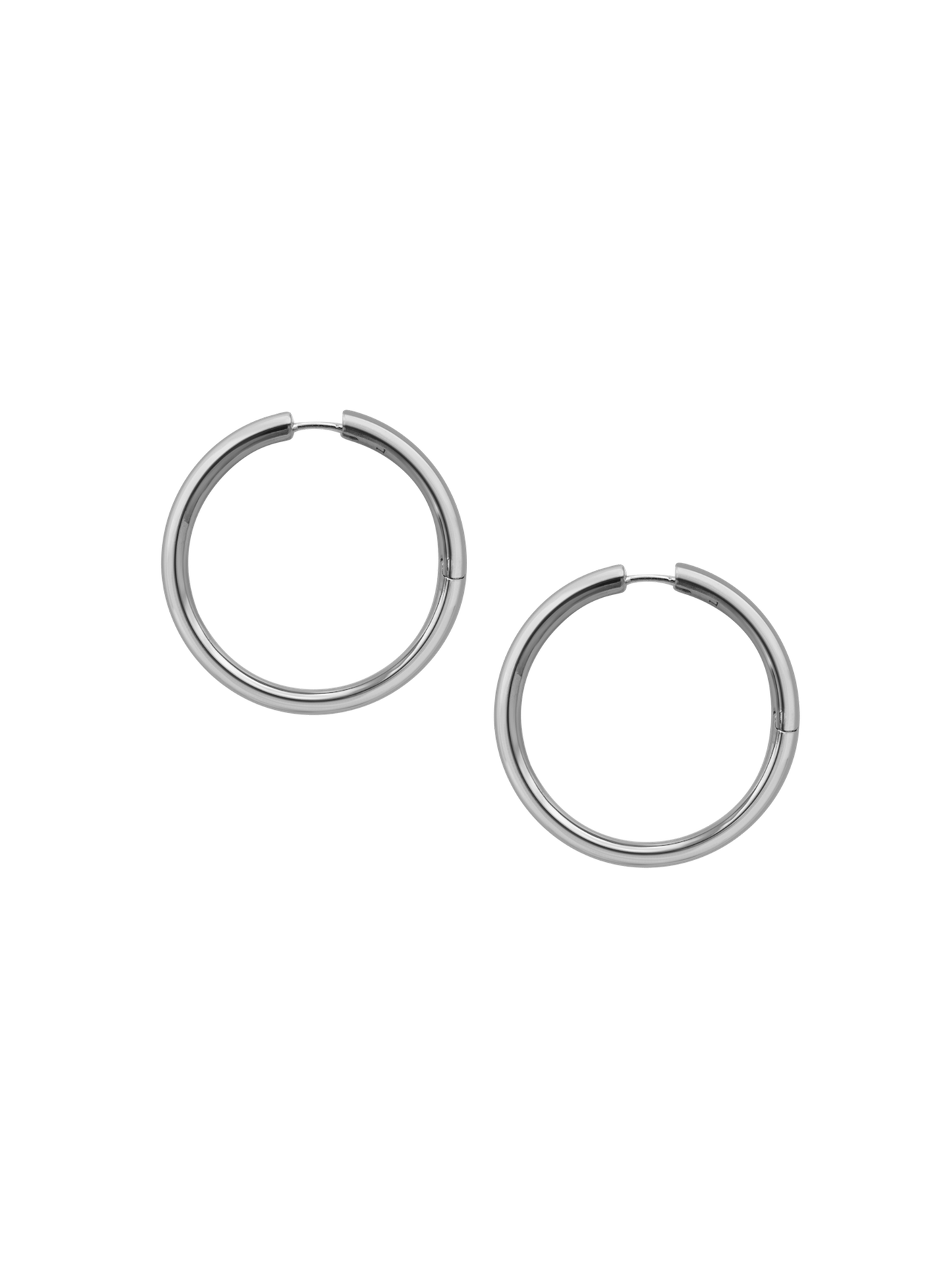 Silver Large Seamless Hoops