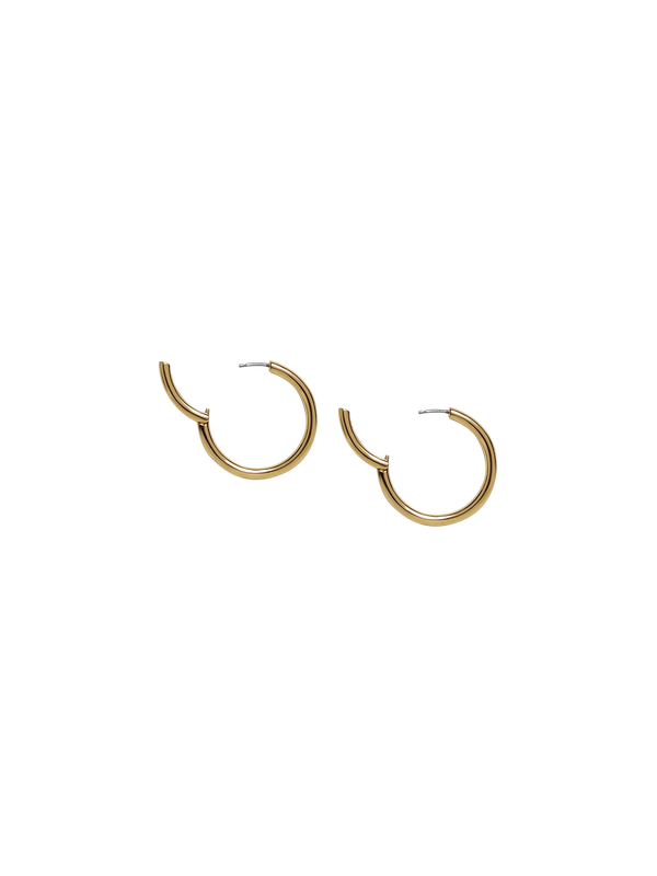 Laura Lombardi gold Medium Seamless Hoops