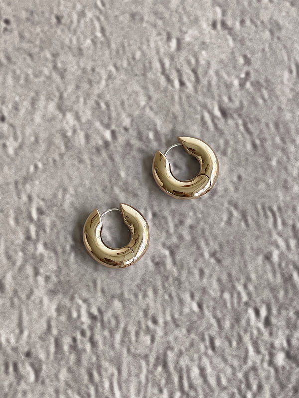 Laura Lombardi gold Mini Terra Hoops