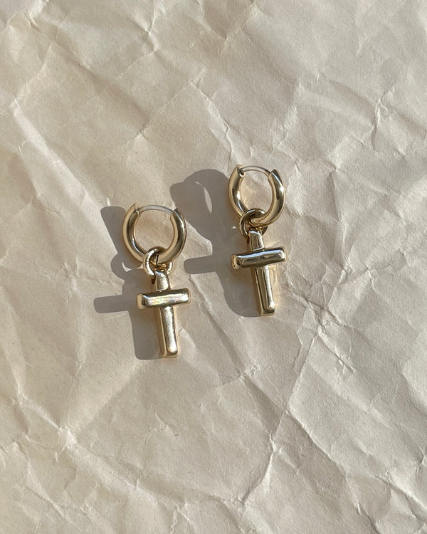 Laura Lombardi gold Mini Cecilia Earrings