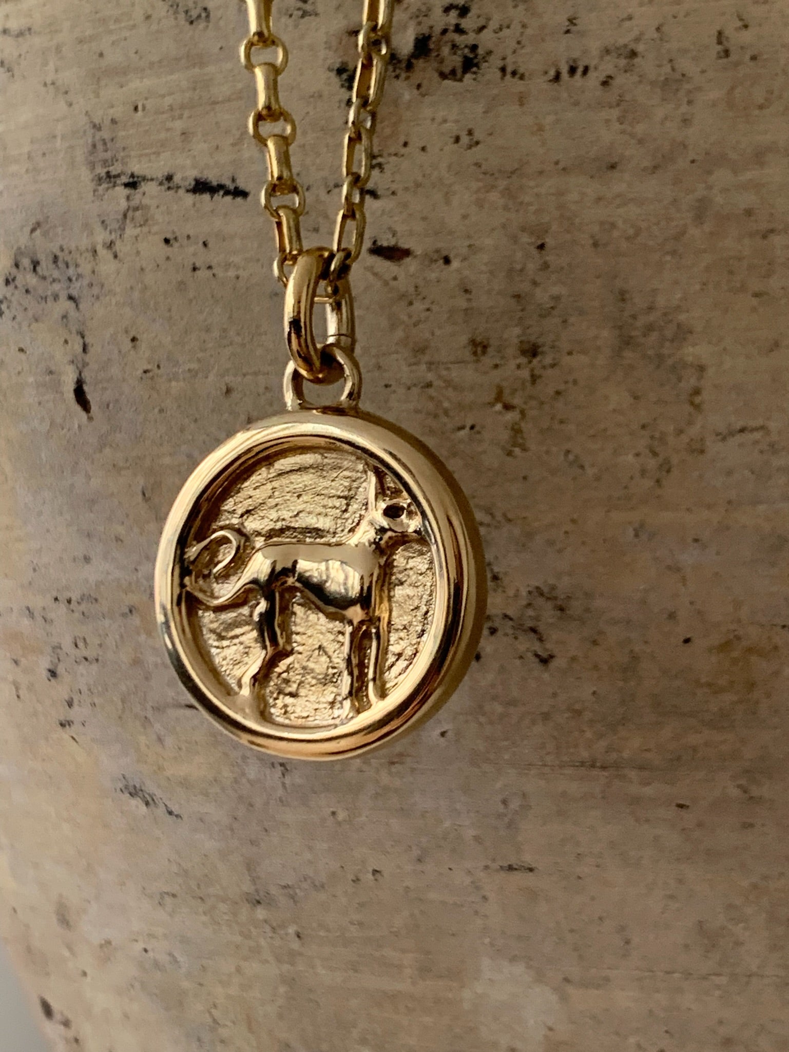 AMS x Laura Lombardi gold Protection Pendant