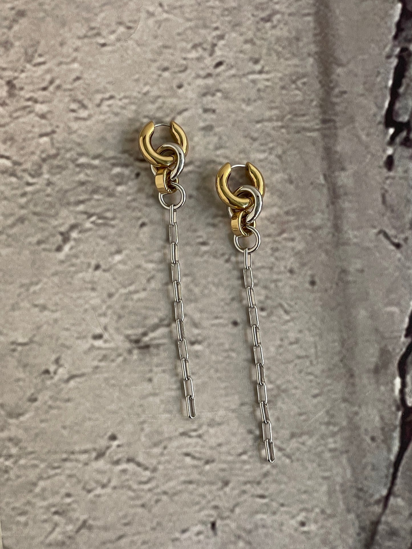 Laura Lombardi Two Tone Pezza Earrings