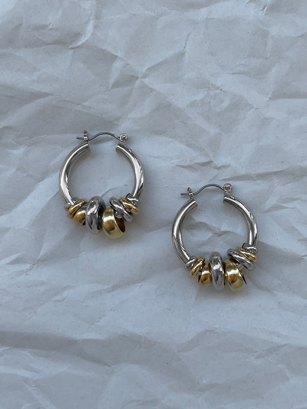 Laura Lombardi Two Tone Radda Earrings