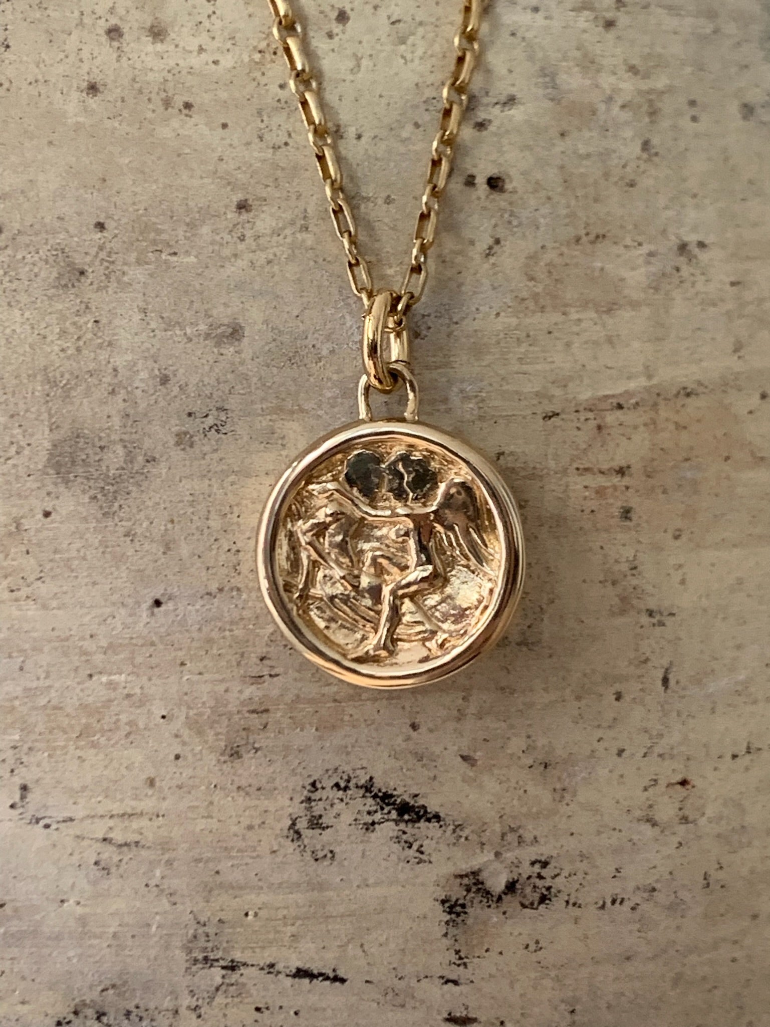 AMS x Laura Lombardi gold Seduced by an Angel Pendant