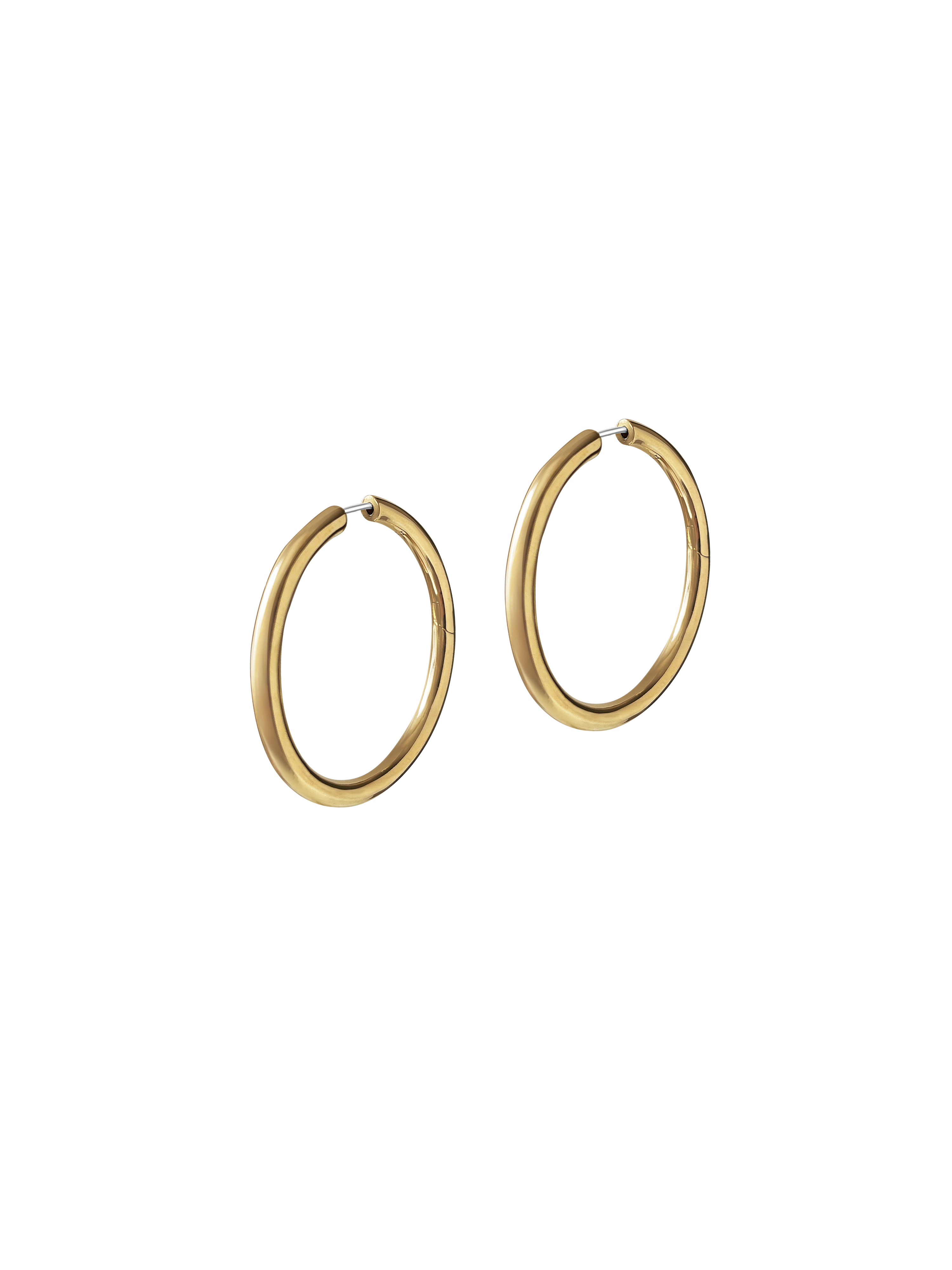 Laura Lombardi gold Large Seamless Hoops