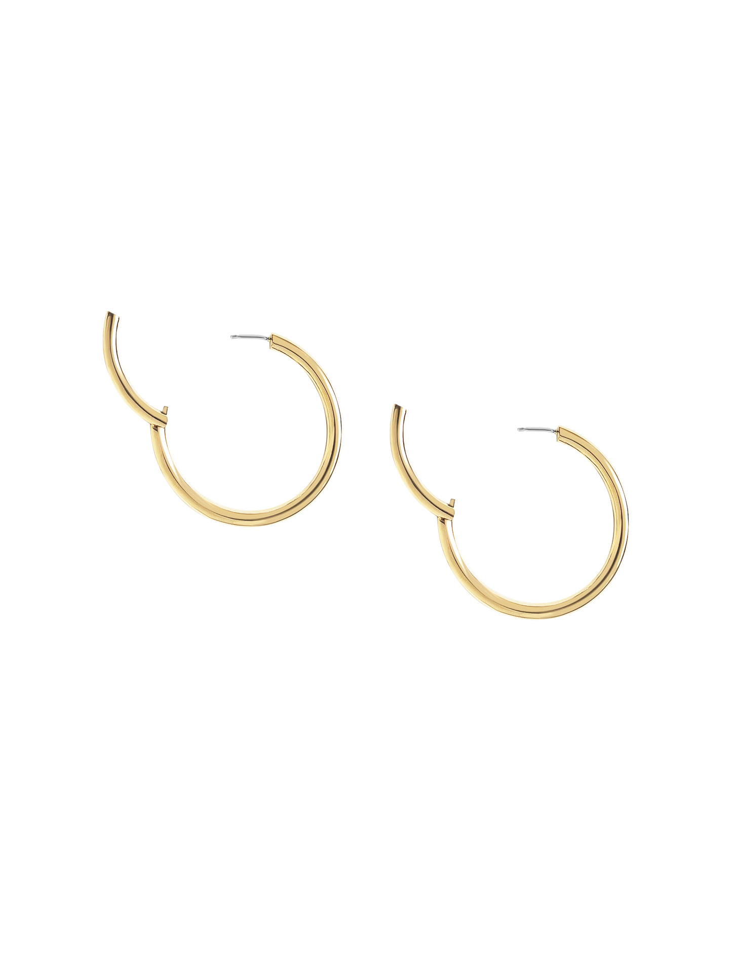 Laura Lombardi gold Large Seamless Hoops