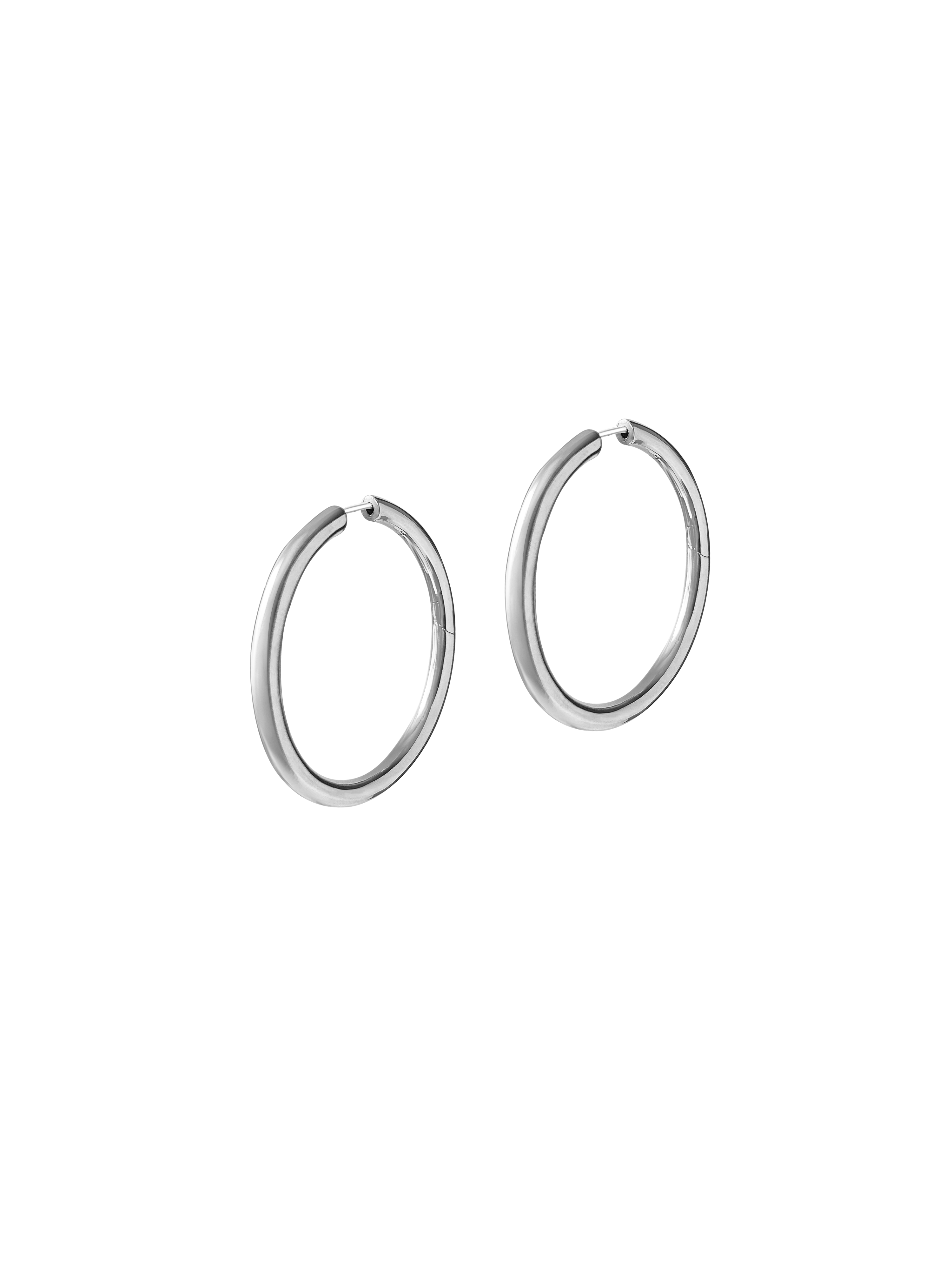 Laura Lombardi Silver Seamless Hoops