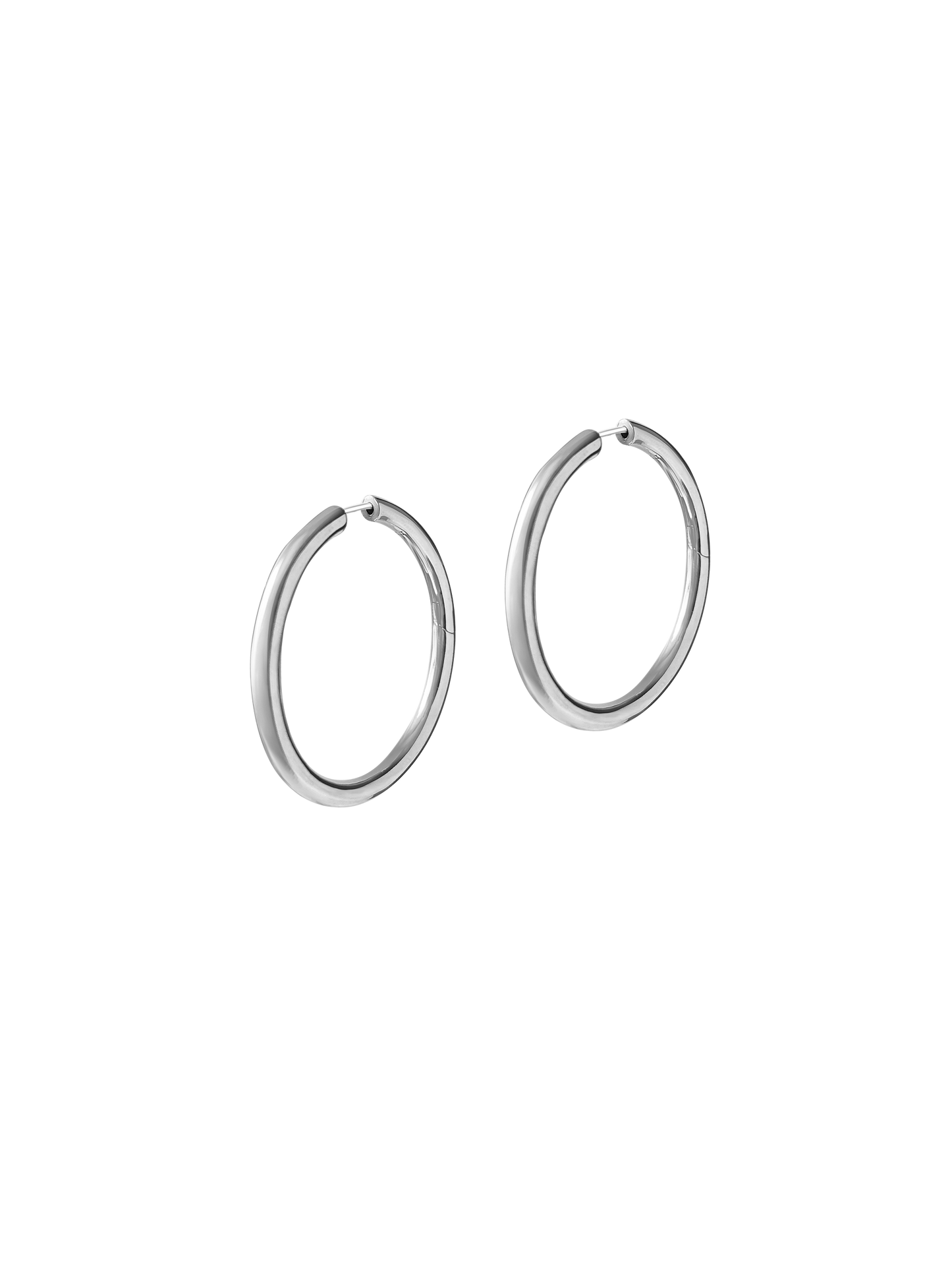 Laura Lombardi Silver Seamless Hoops