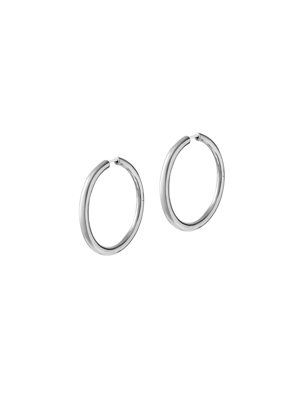 Laura Lombardi Silver Seamless Hoops