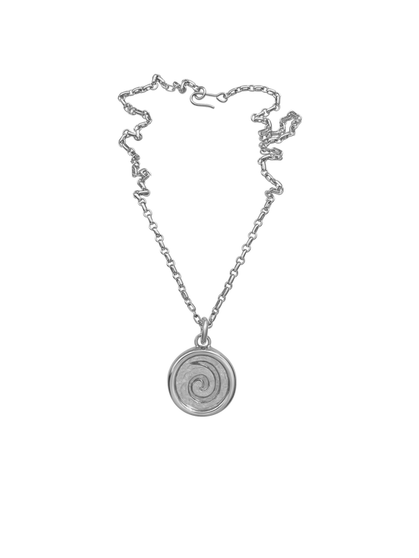 AMS x LL Silver Spiral Pendant