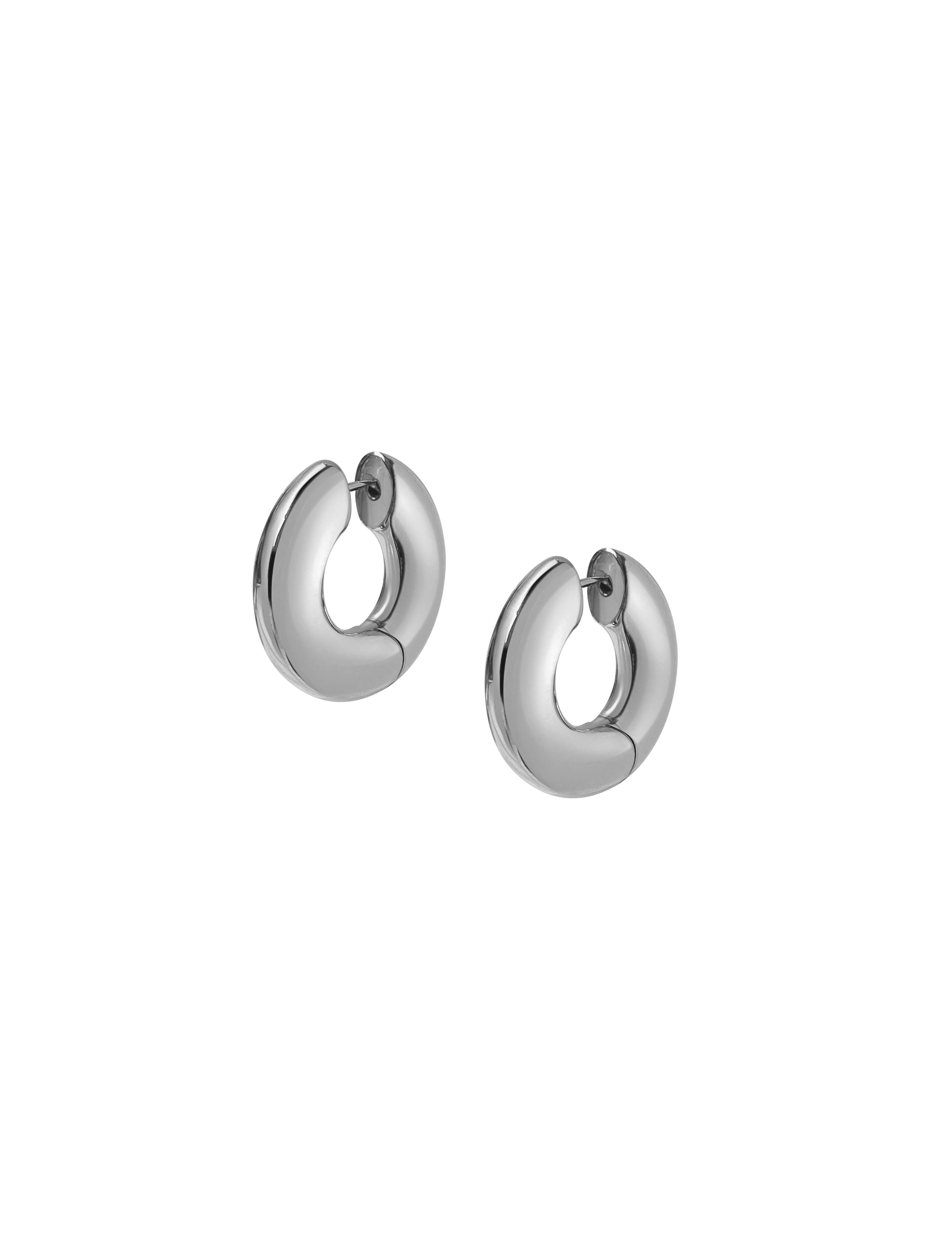 Laura Lombardi Silver Large Terra Hoops