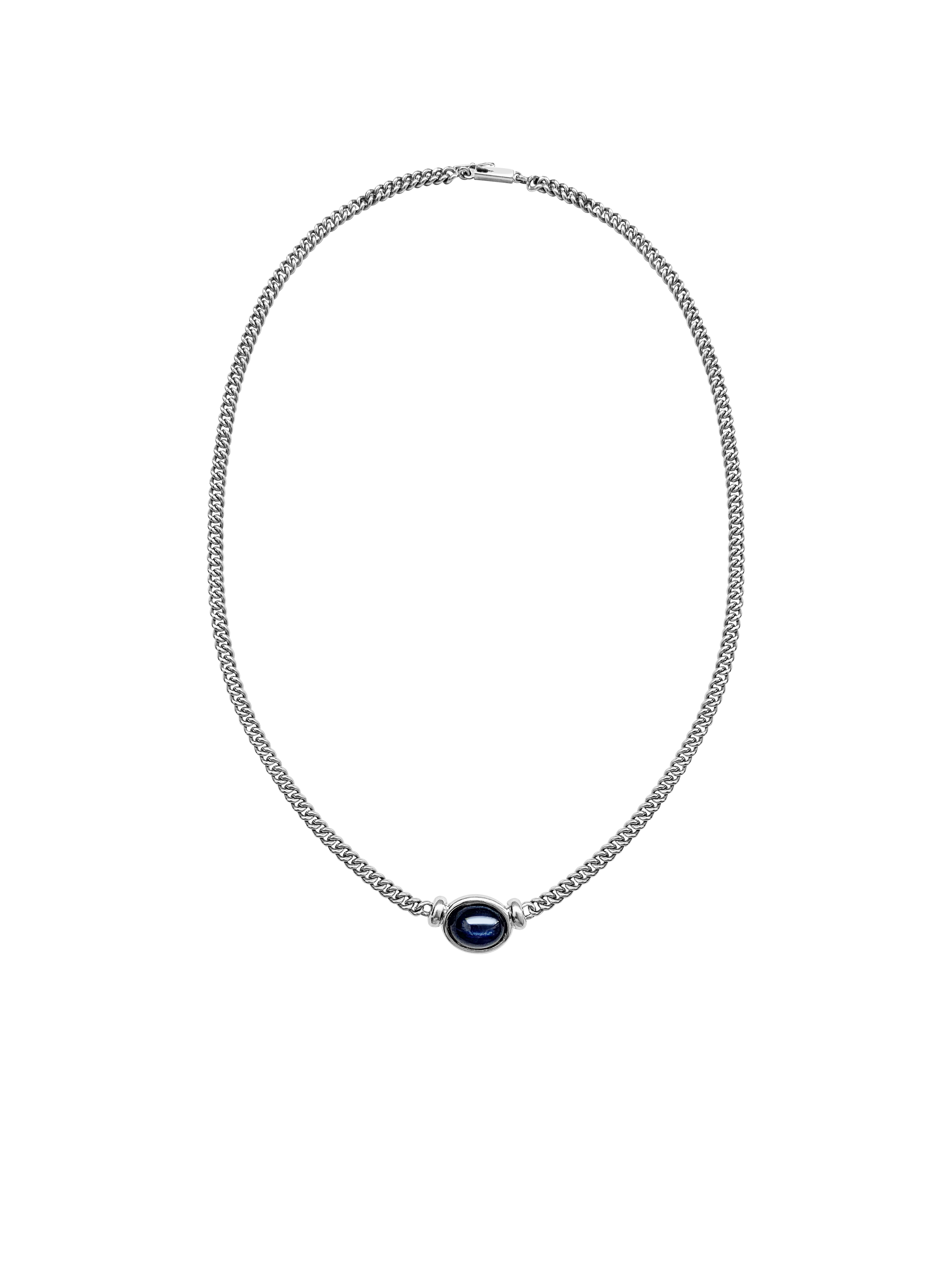 Laura Lombardi White Gold Donatella Necklace with Sapphire