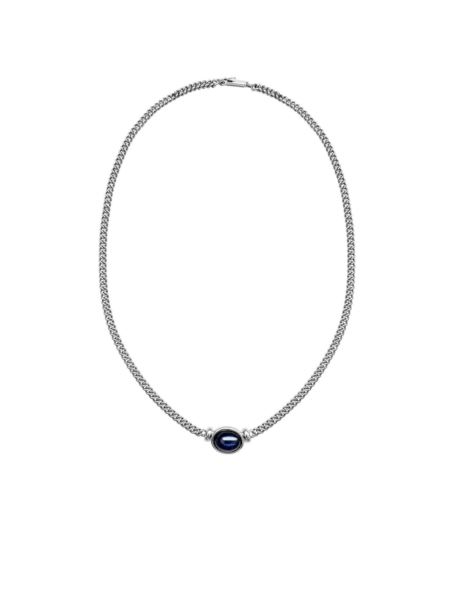 Laura Lombardi White Gold Donatella Necklace with Sapphire