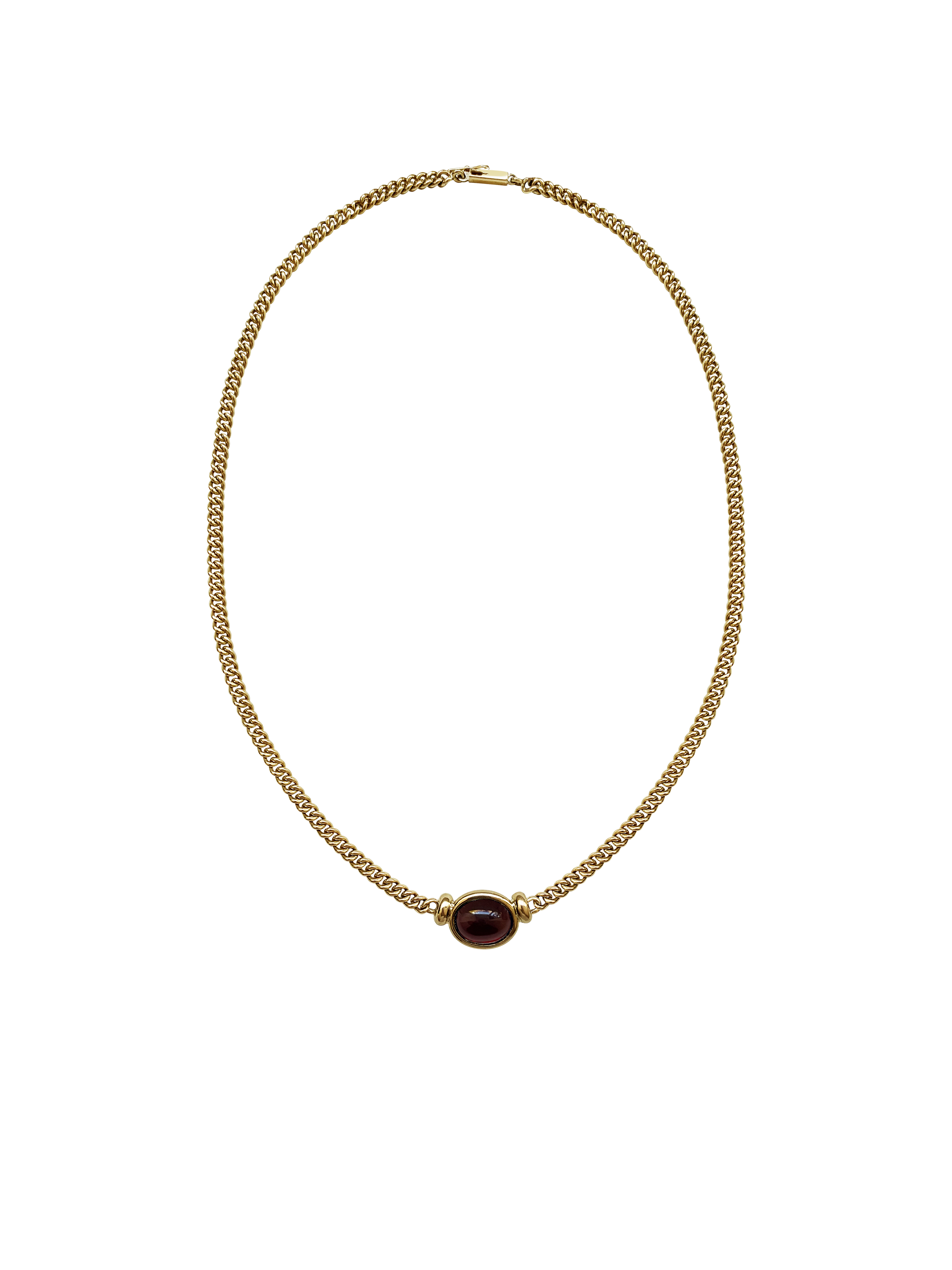 Laura Lombardi Yellow Gold Donatella Necklace with Garnet