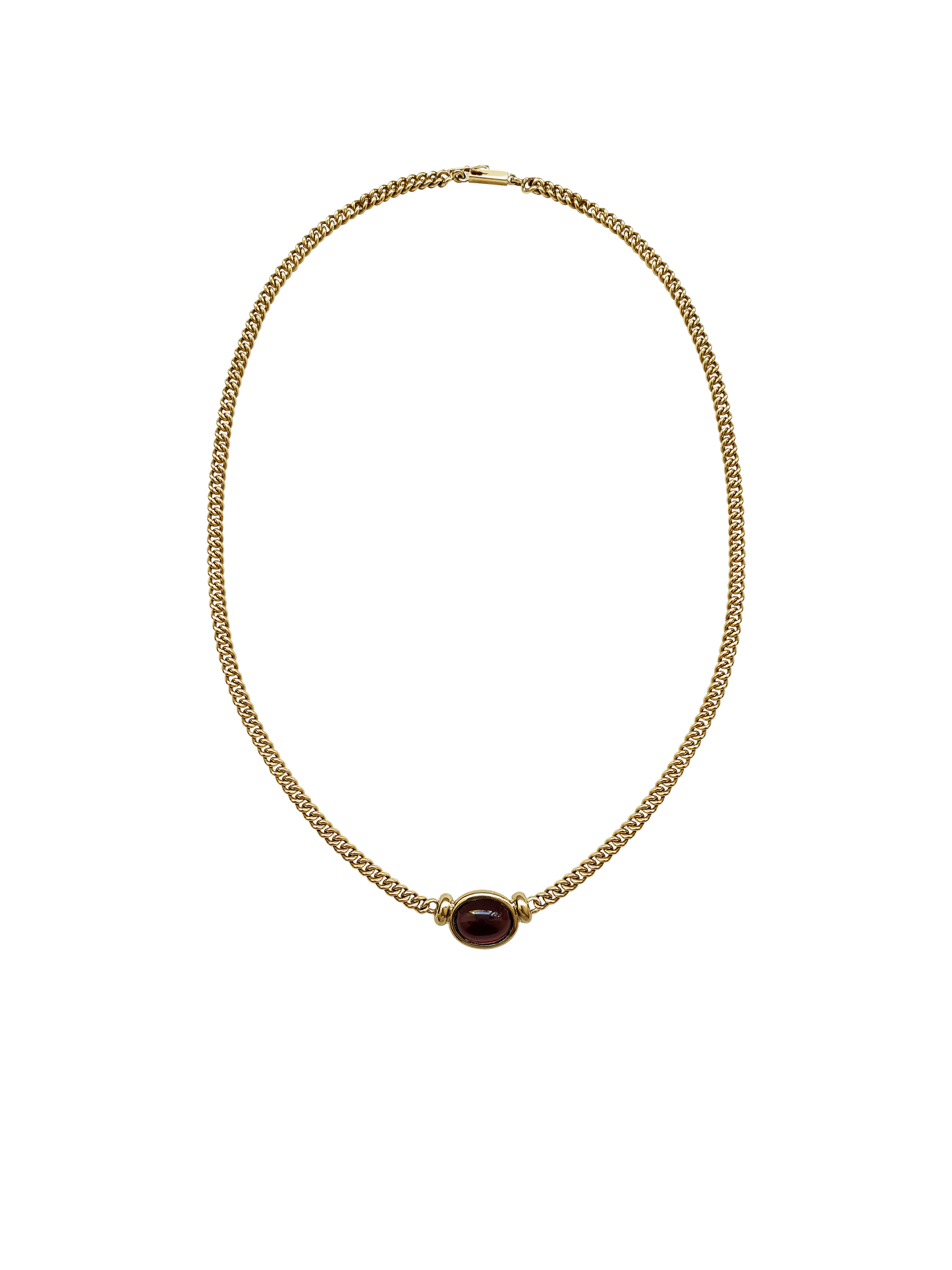 Laura Lombardi Yellow Gold Donatella Necklace with Garnet