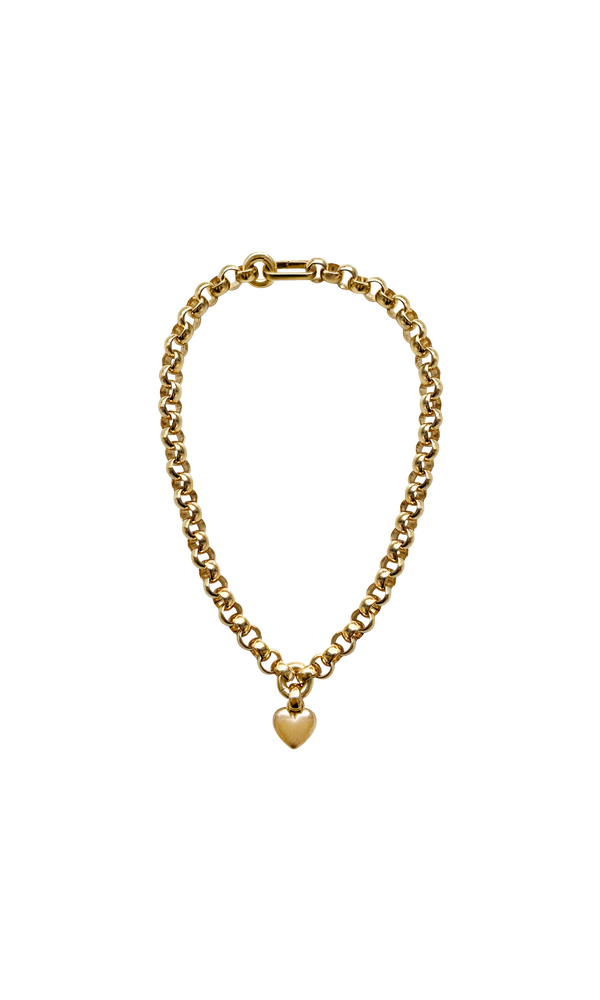 Laura Lombardi gold Amorina heart charm pendant Necklace