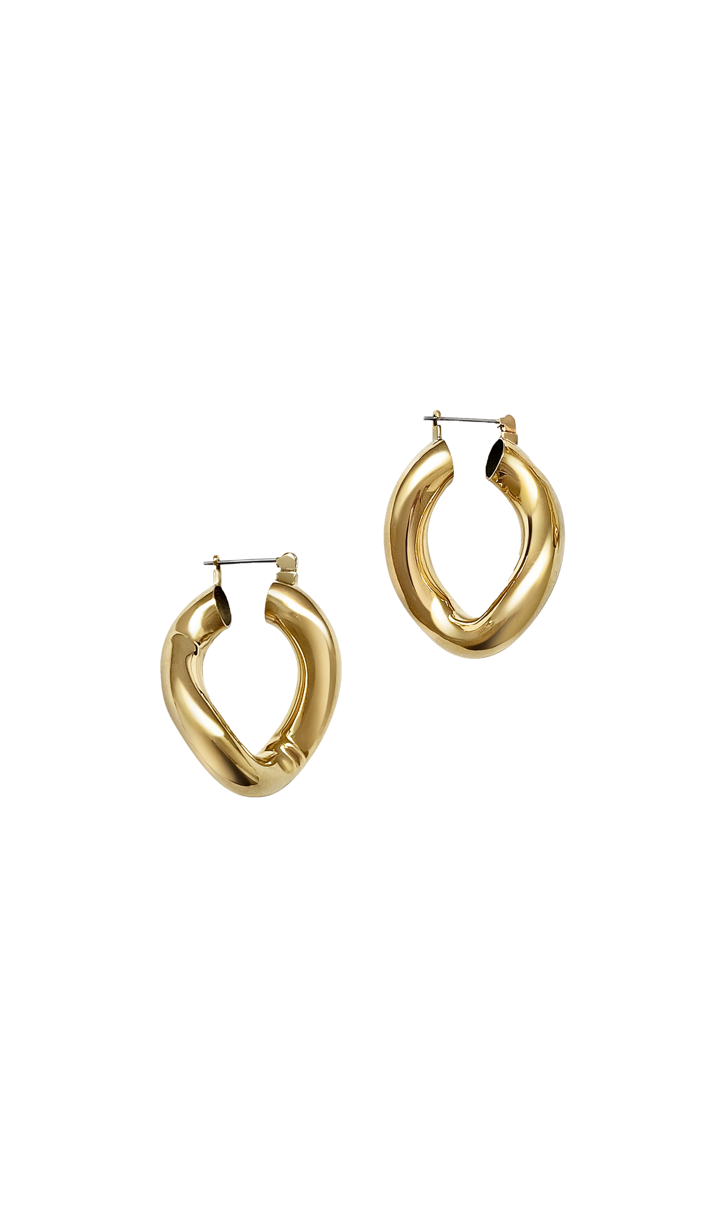 laura lombardi sculptural gold hoops