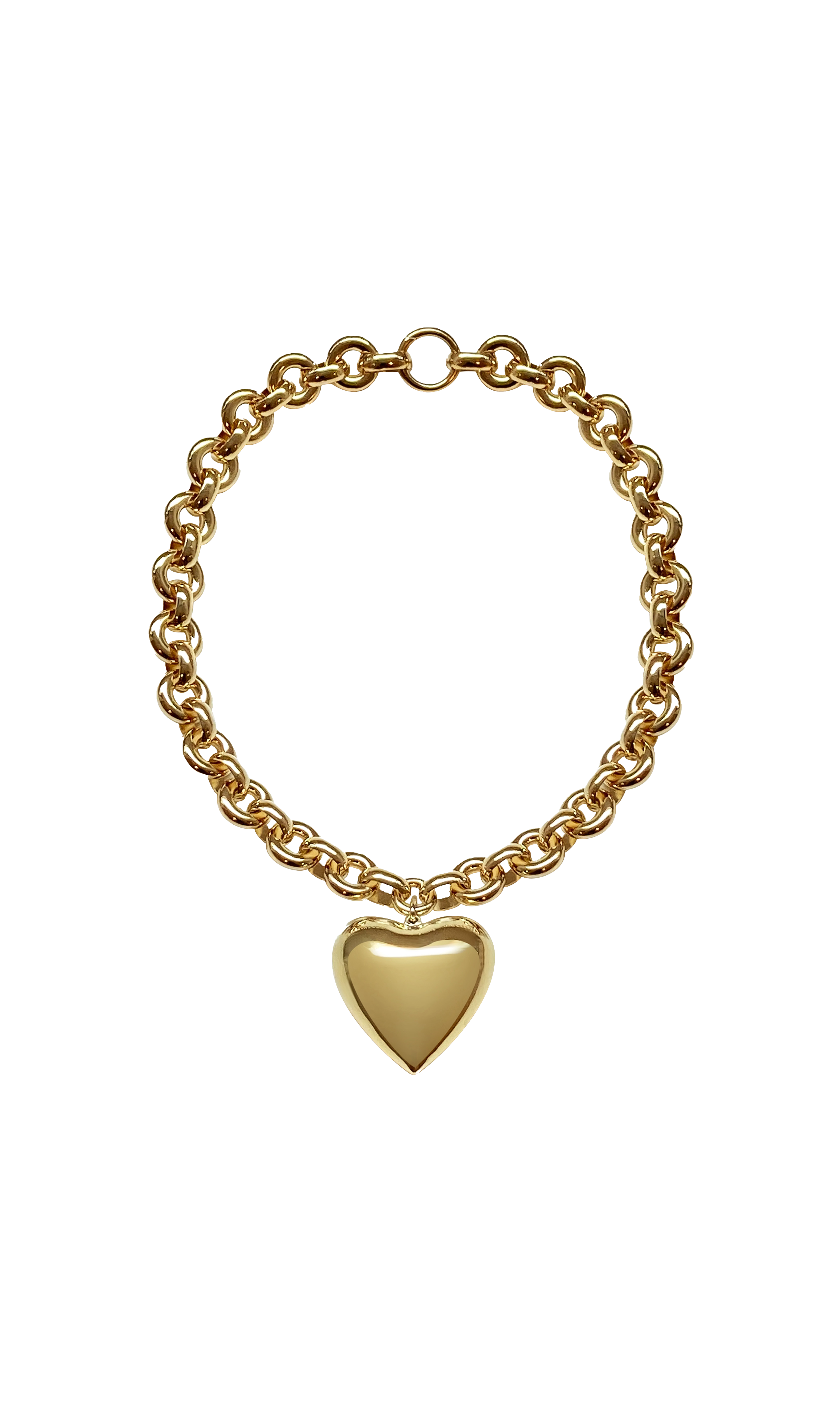 Laura Lombardi Giulietta Oversized heart pendant chain 