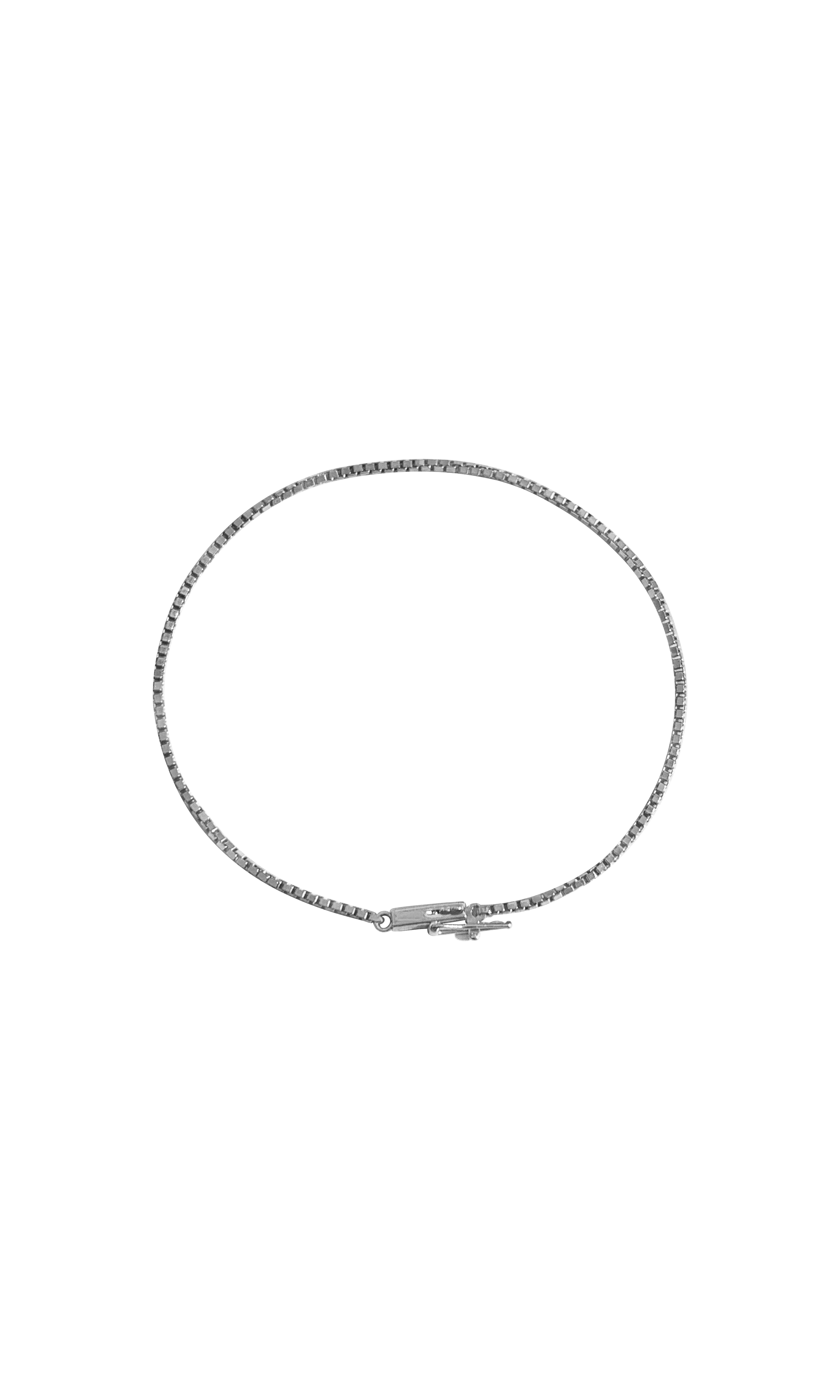 Laura Lombardi 14kt White Gold Box Chain Bracelet.