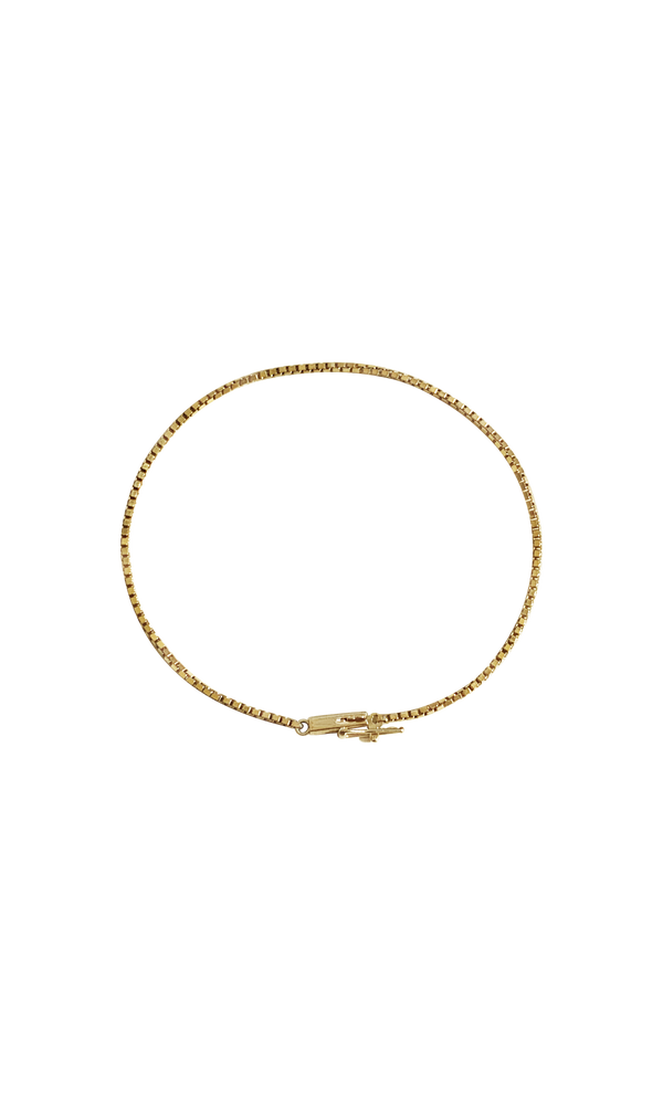 Laura Lombardi 14kt Yellow Gold Box Chain Bracelet.