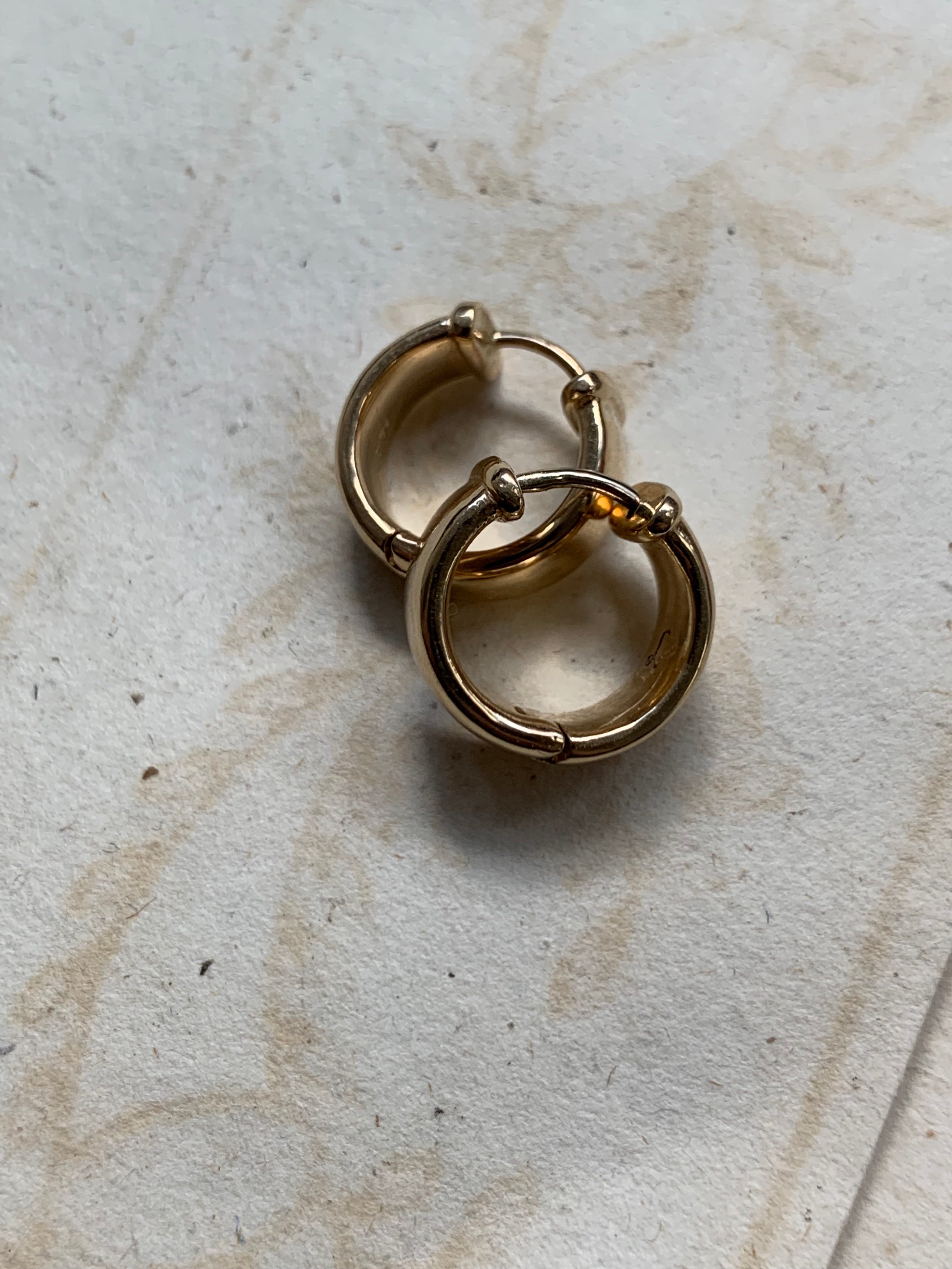 Laura Lombardi 14kt Yellow Gold Band Hoops.