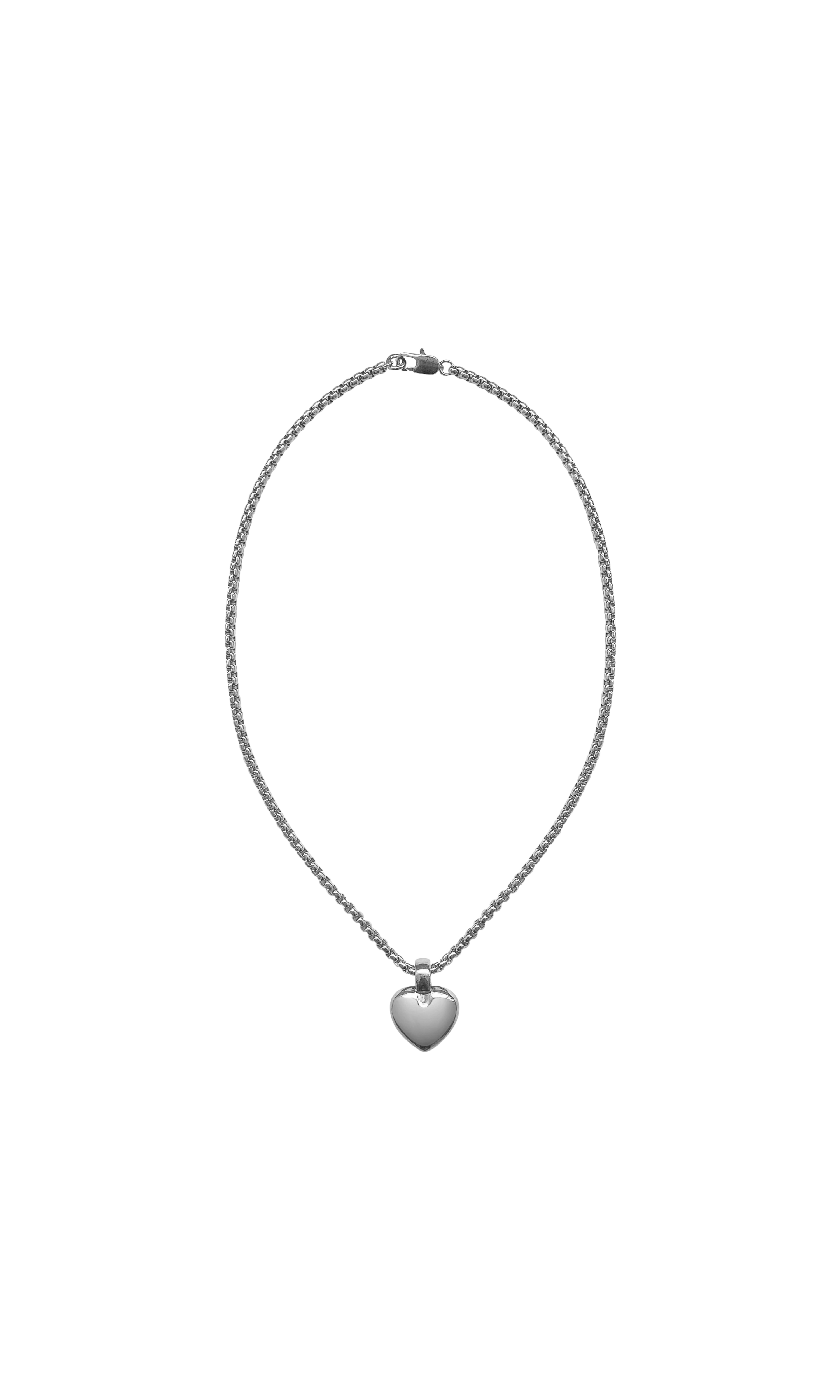 laura lombardi silver heart chain necklace