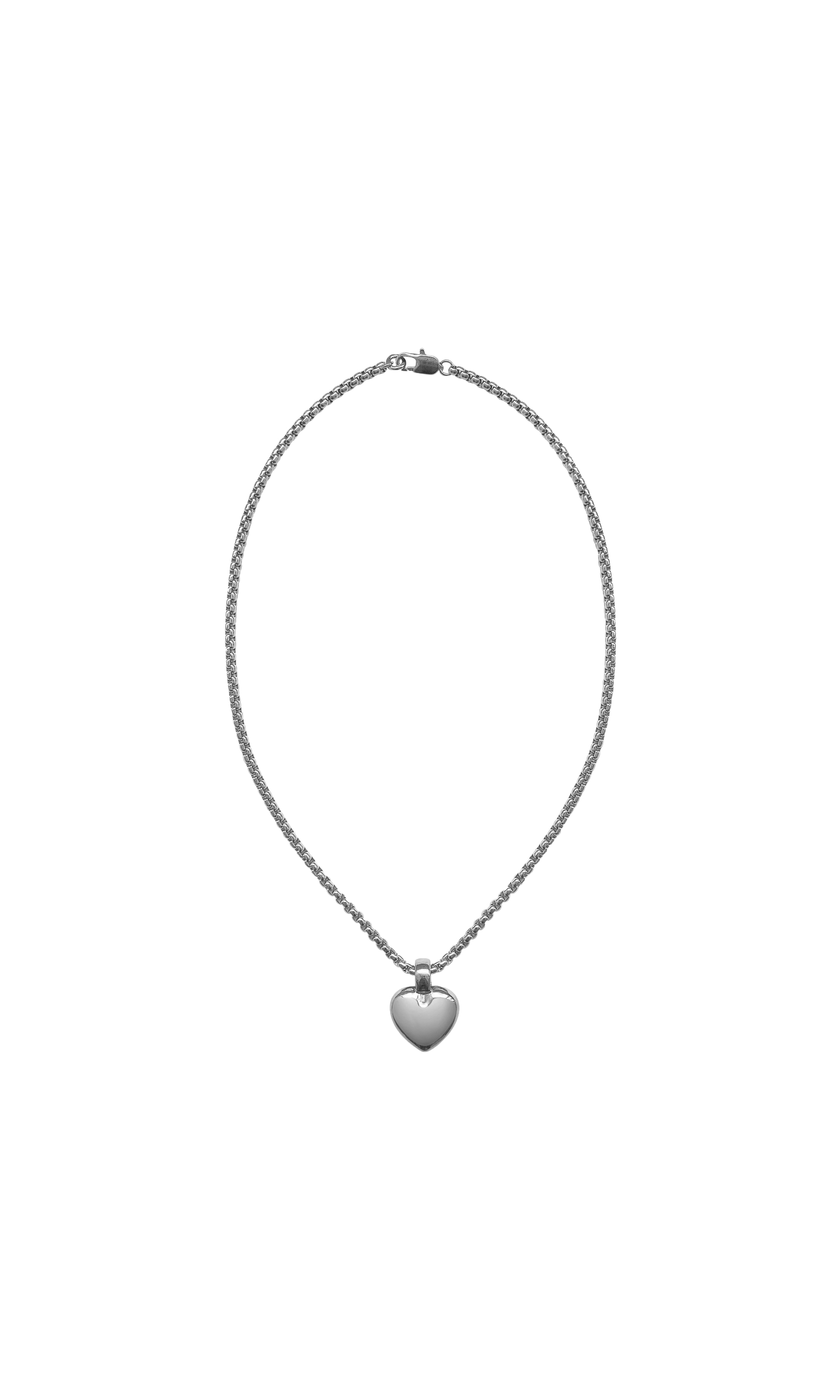 laura lombardi silver heart chain necklace