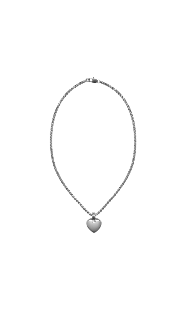 laura lombardi silver heart chain necklace