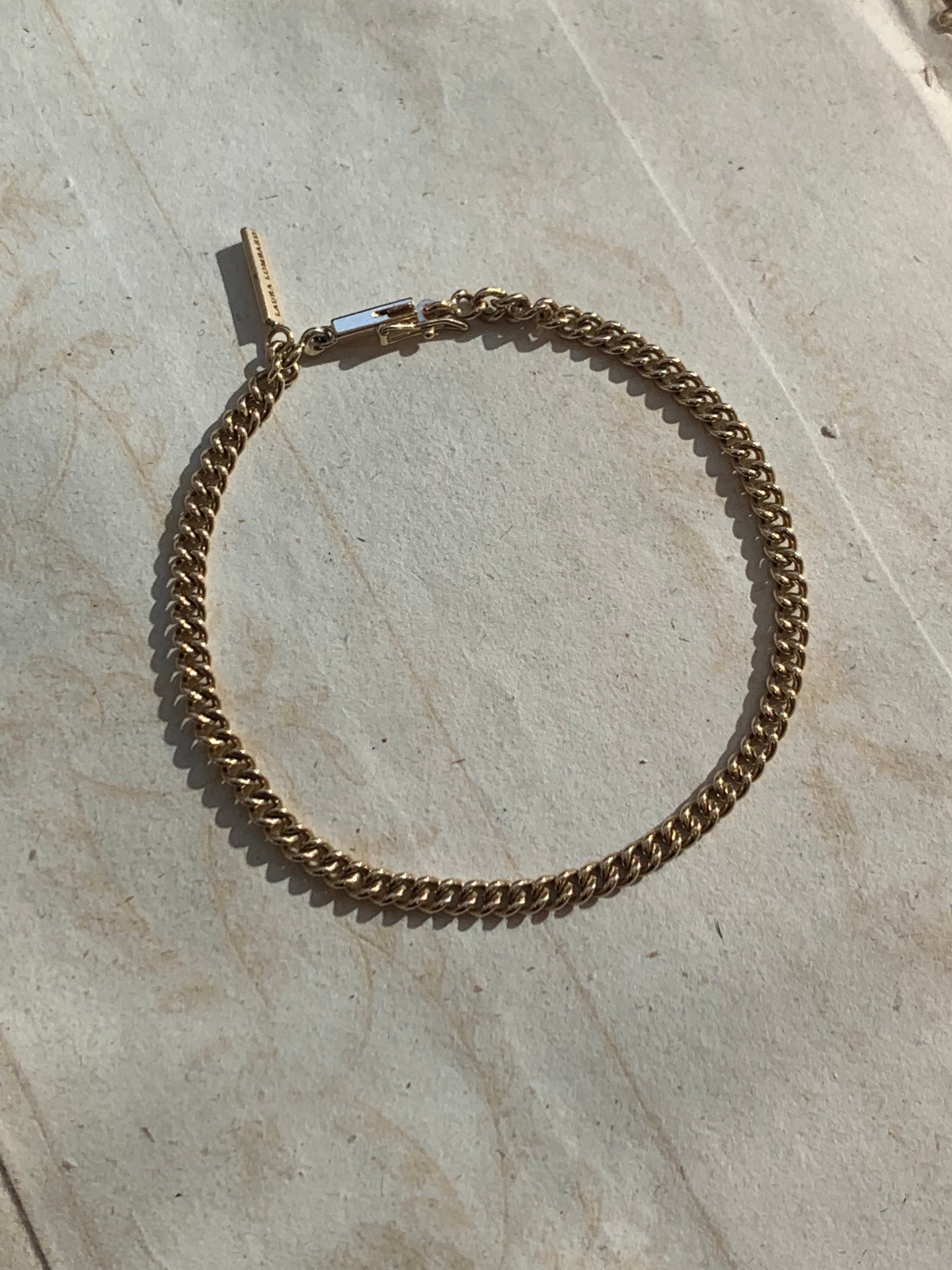 Laura Lombardi 14kt yellow gold Curb Chain Bracelet.