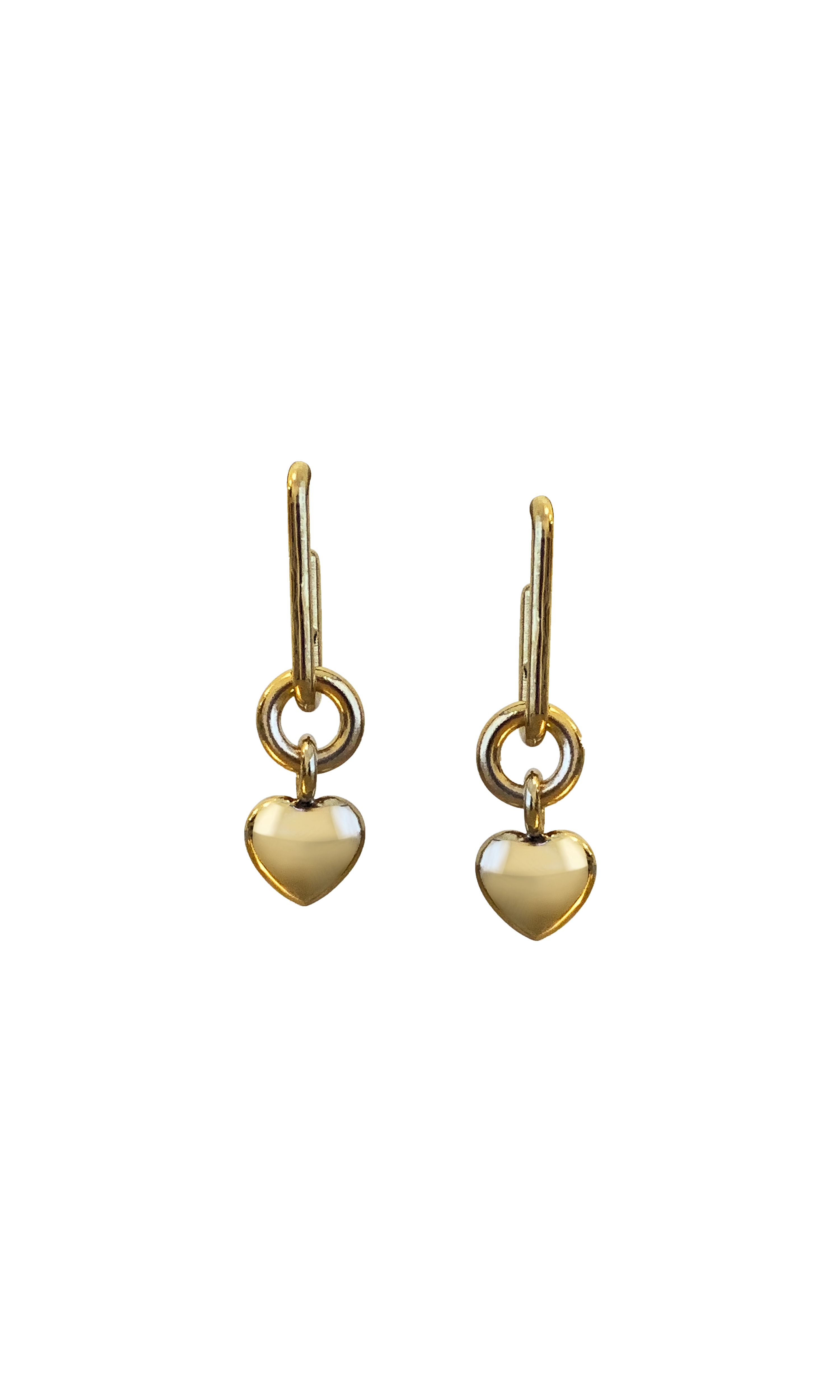 Laura Lombardi Gold Ilaria Heart charm Earrings