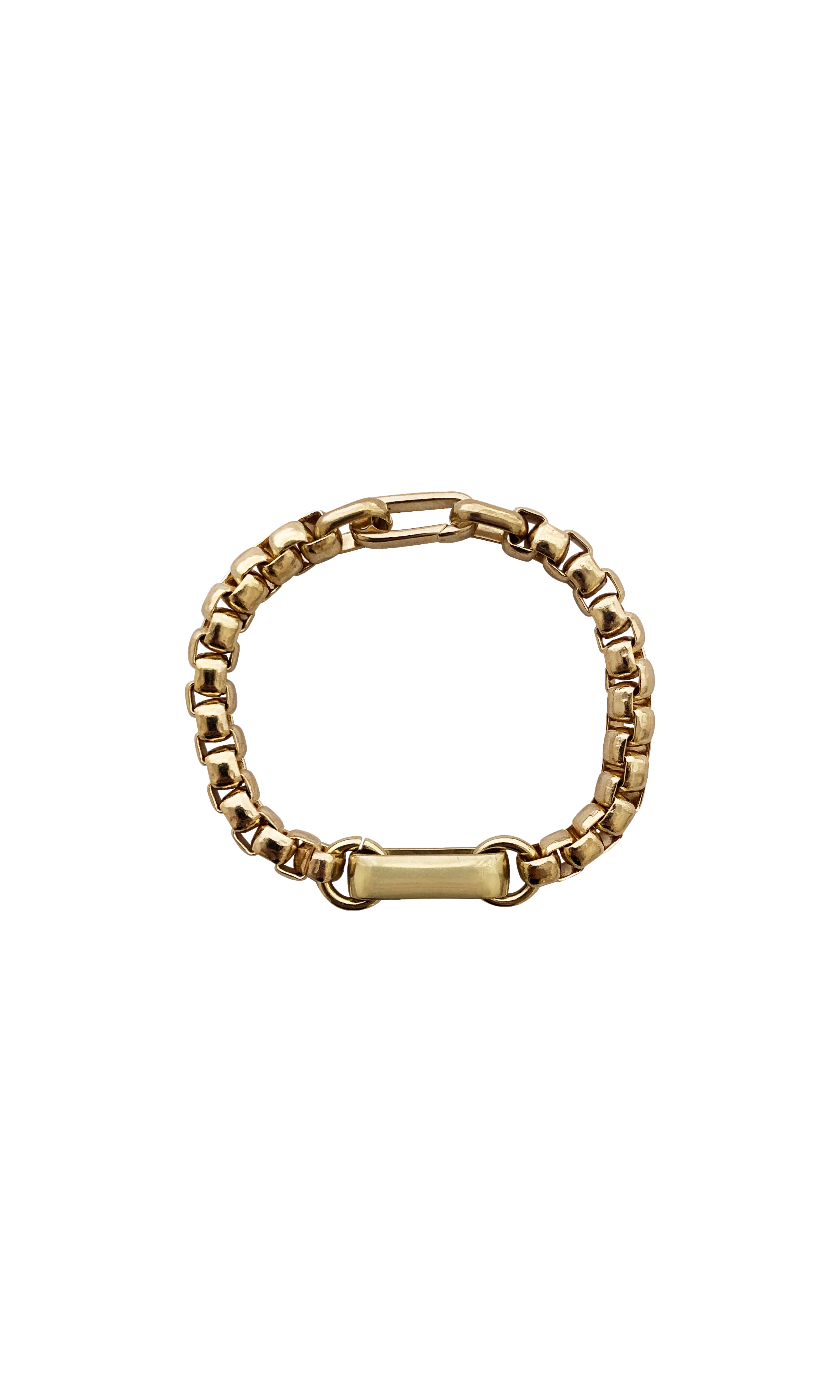 laura lombardi box chain bracelet rectangle focal point 