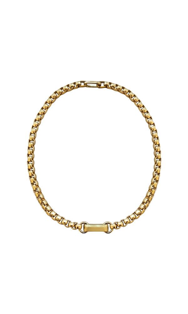 laura lombardi box chain choker necklace