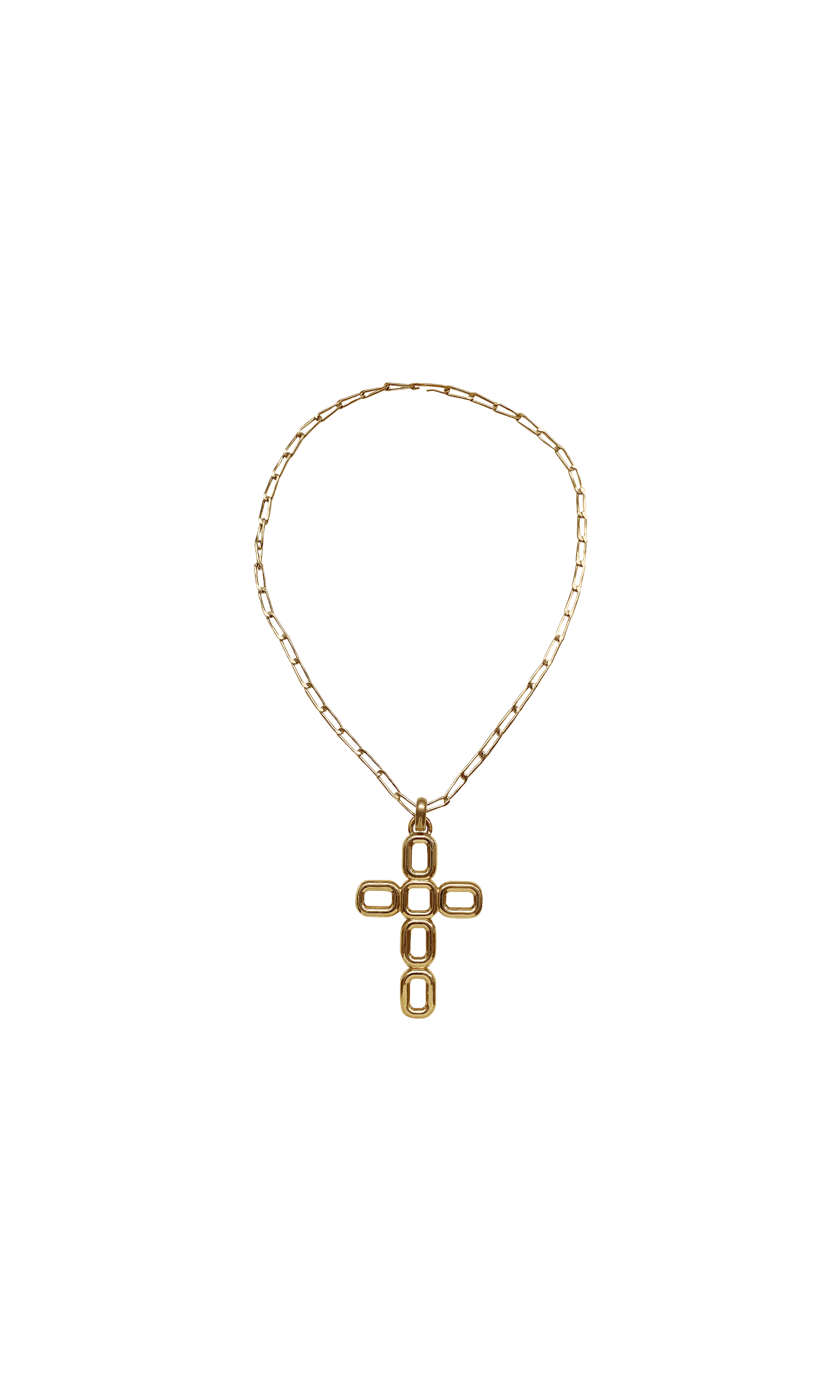 Laura Lombardi Gold Luciana cross pendant necklace