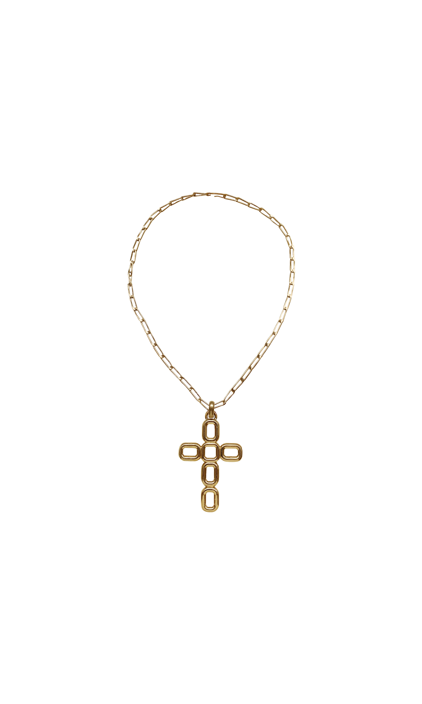 Laura Lombardi Gold Luciana cross pendant necklace