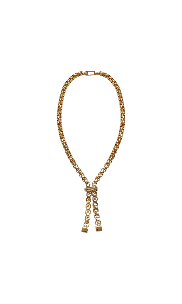 Laura Lombardi Gold Martina Lariat Necklace