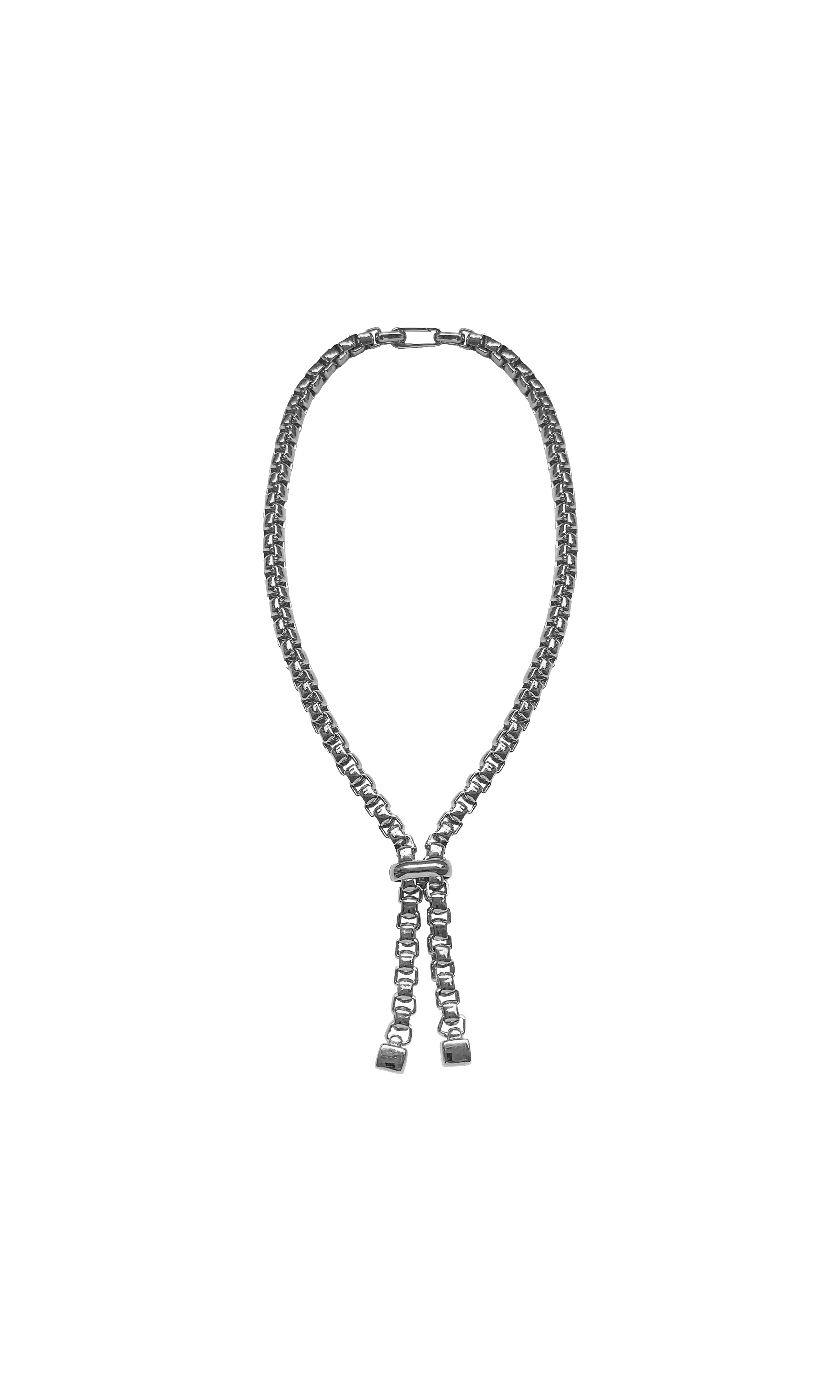 Laura Lombardi Silver Martina lariat necklace.